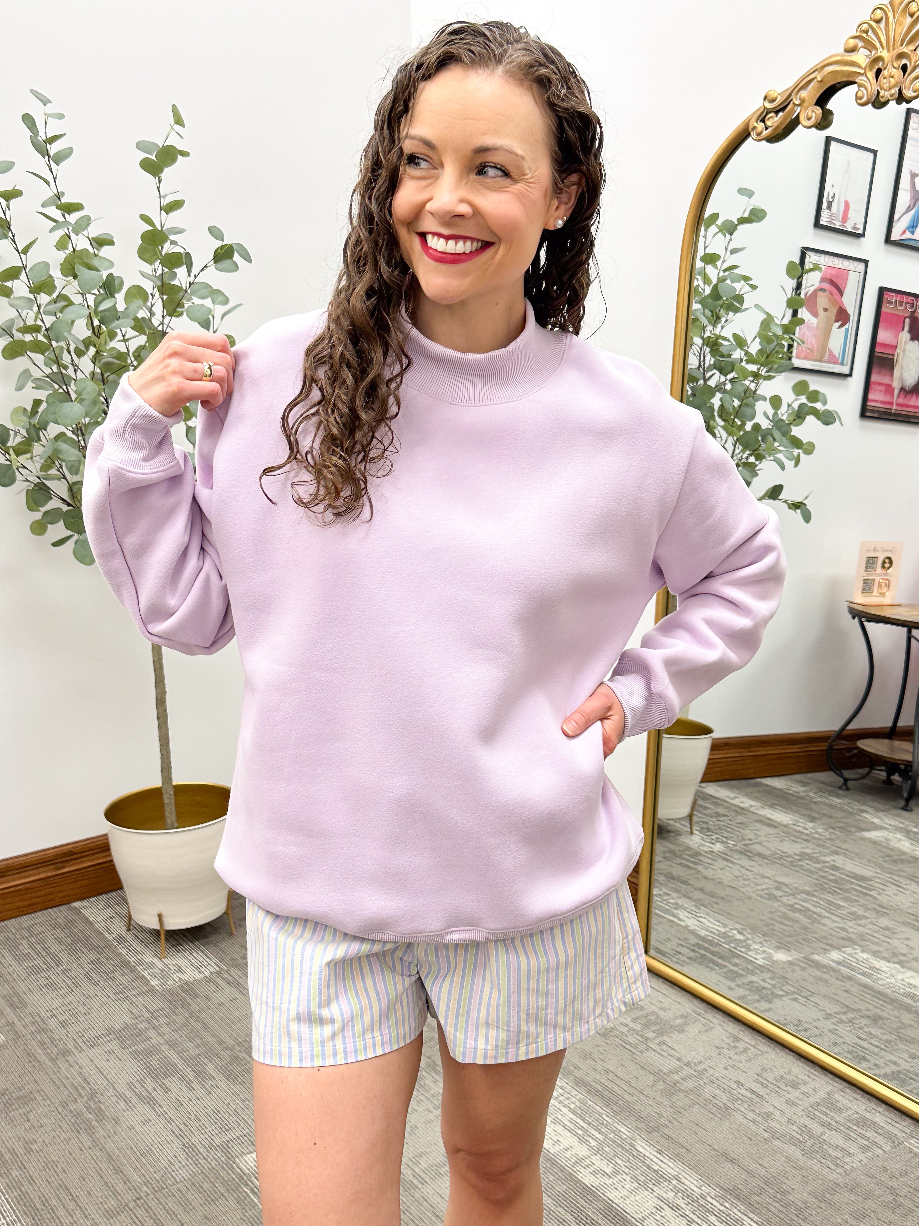Oversized Mock Neck Sweatshirt