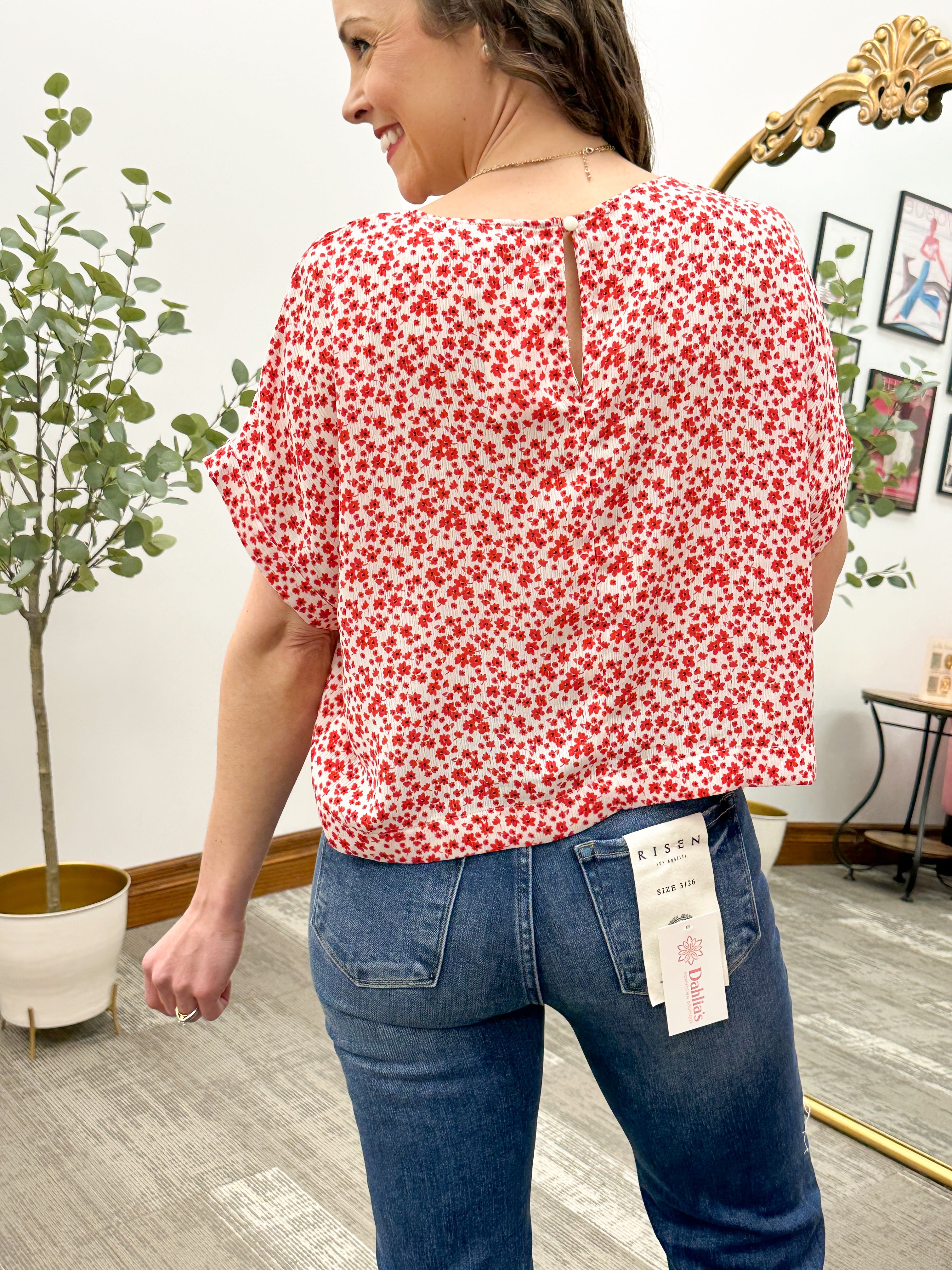 LeAnn Floral Boxy Top