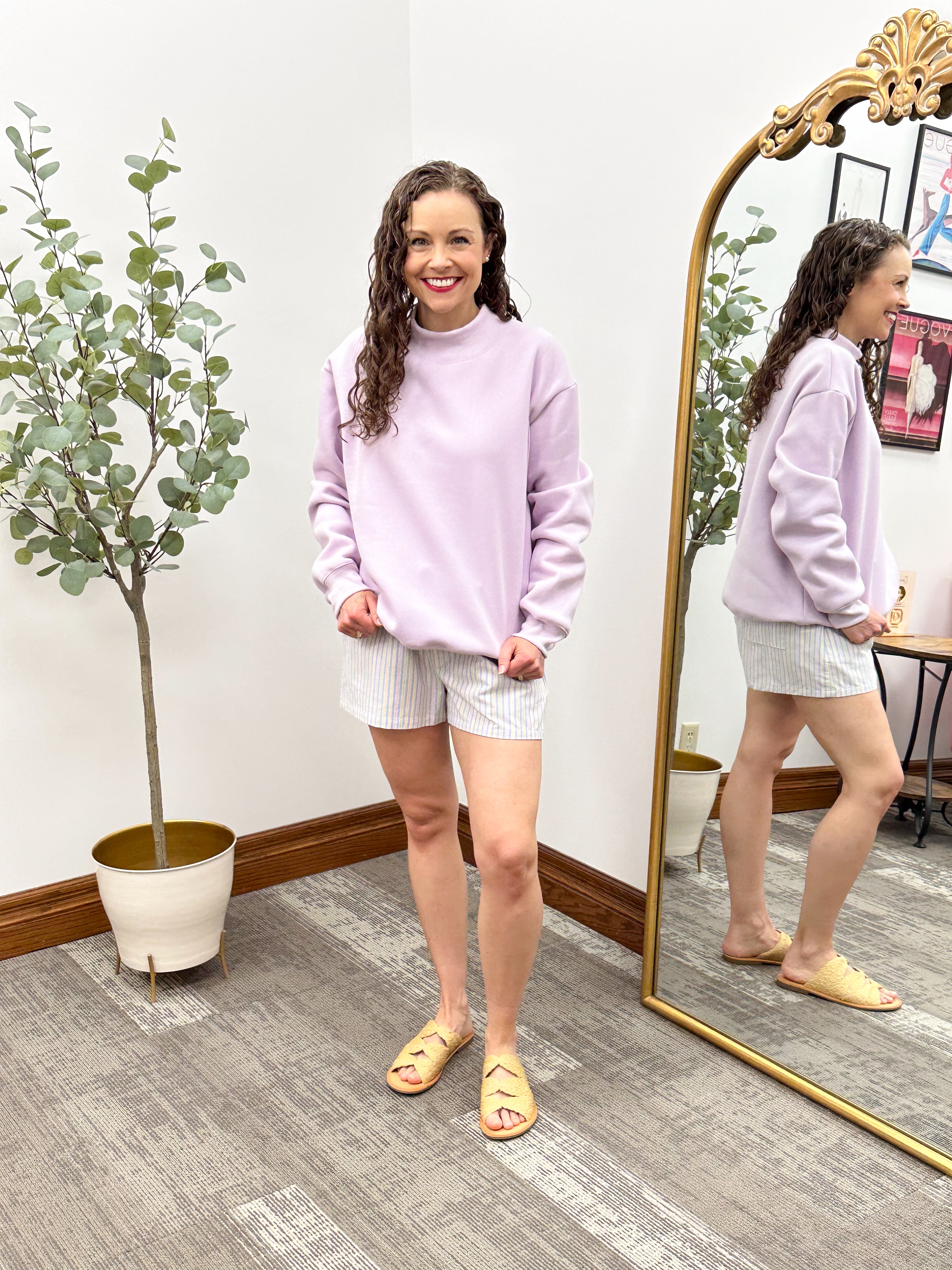 Oversized Mock Neck Sweatshirt