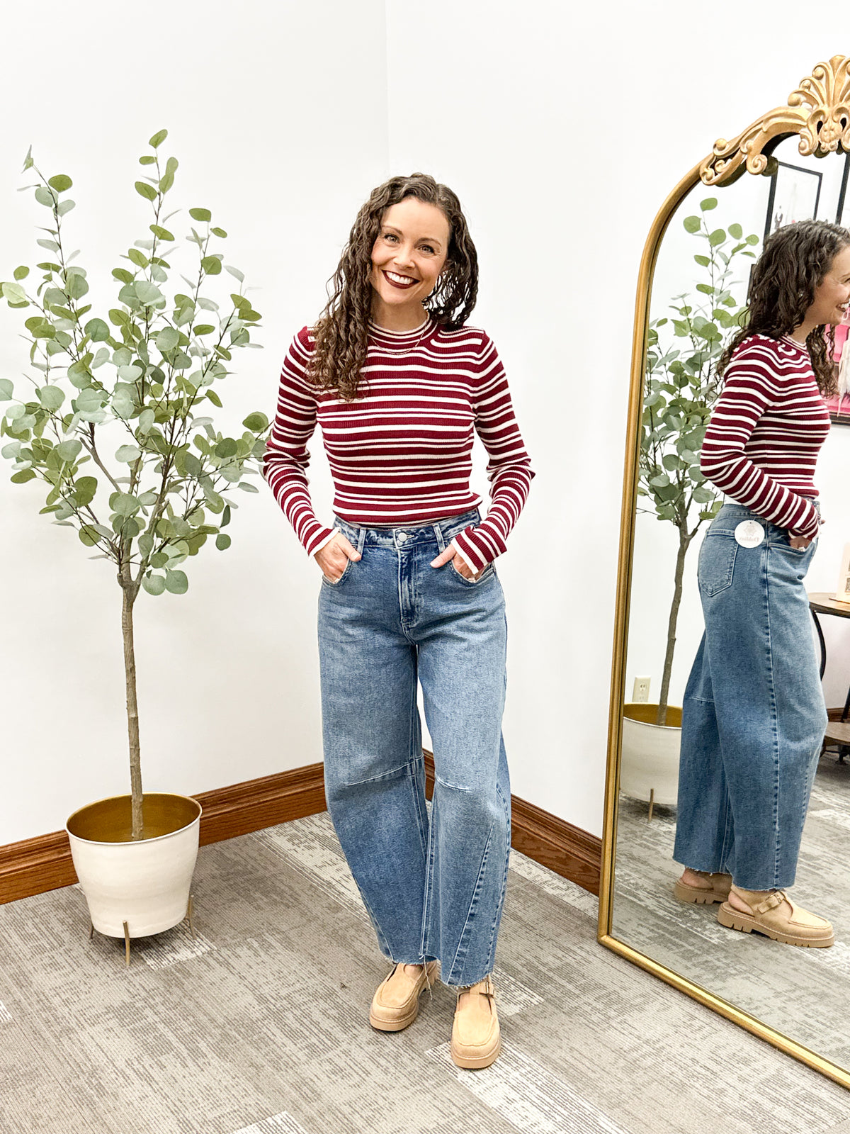 Irvine Striped Long Sleeve Sweater