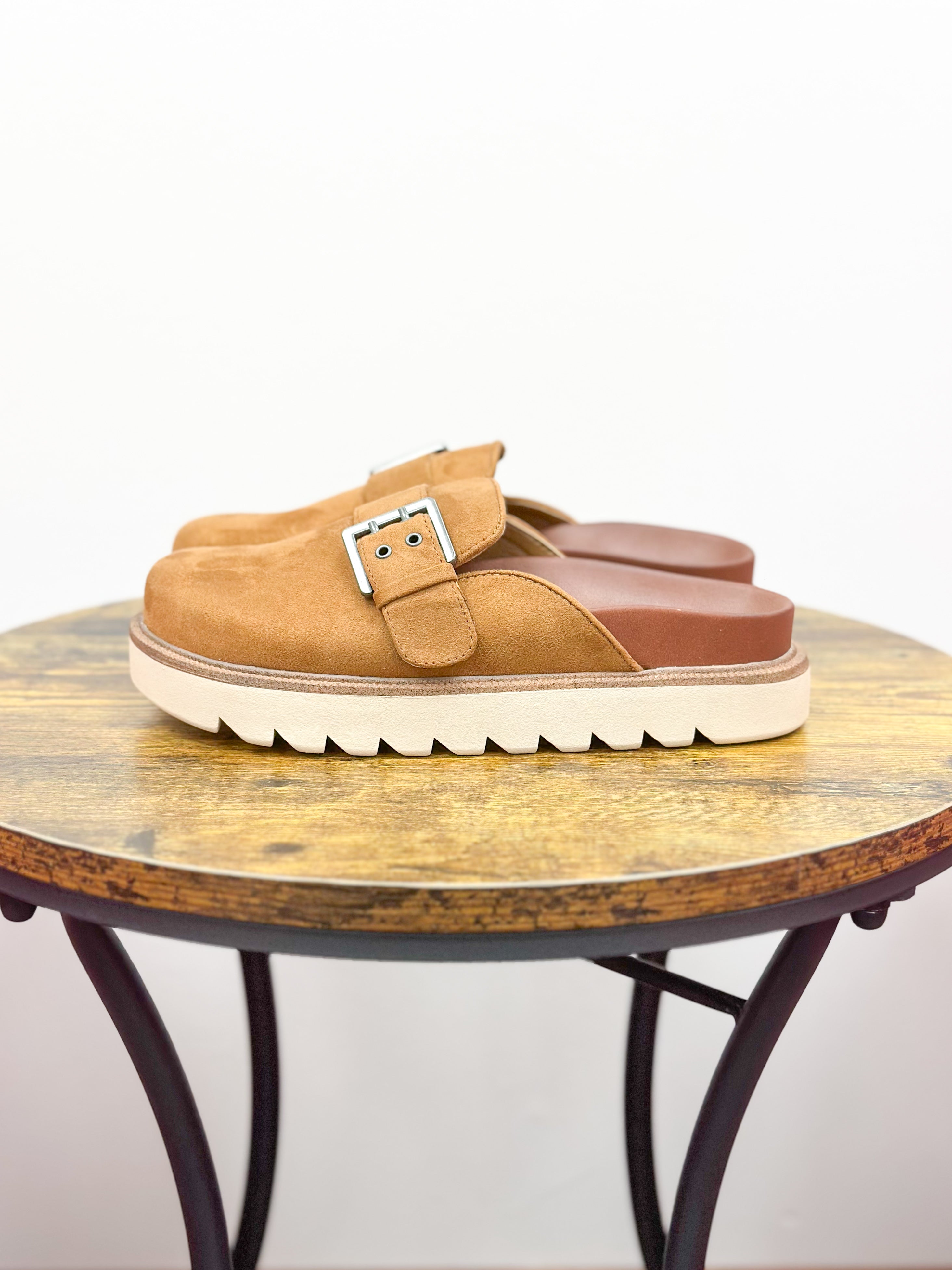 Zamira Chestnut Suede Mules