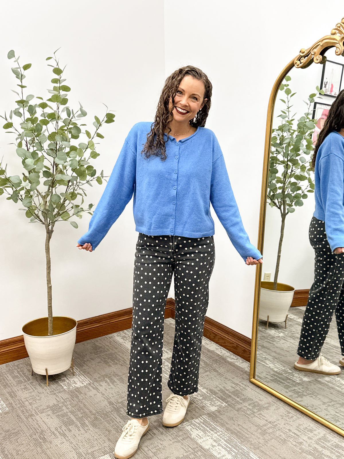 Blue Button Up Cardigan