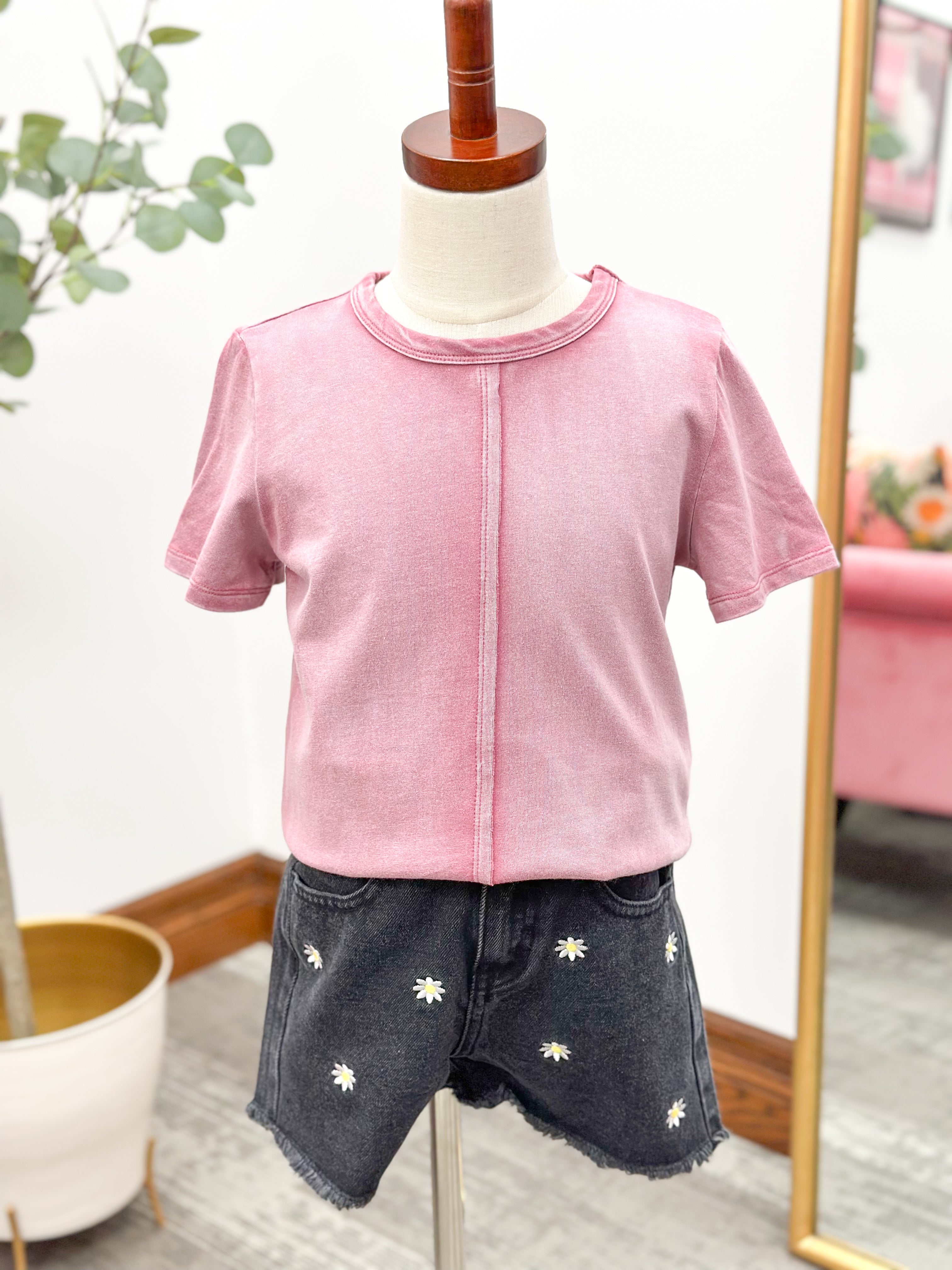 Girls Floral Embroidered Shorts