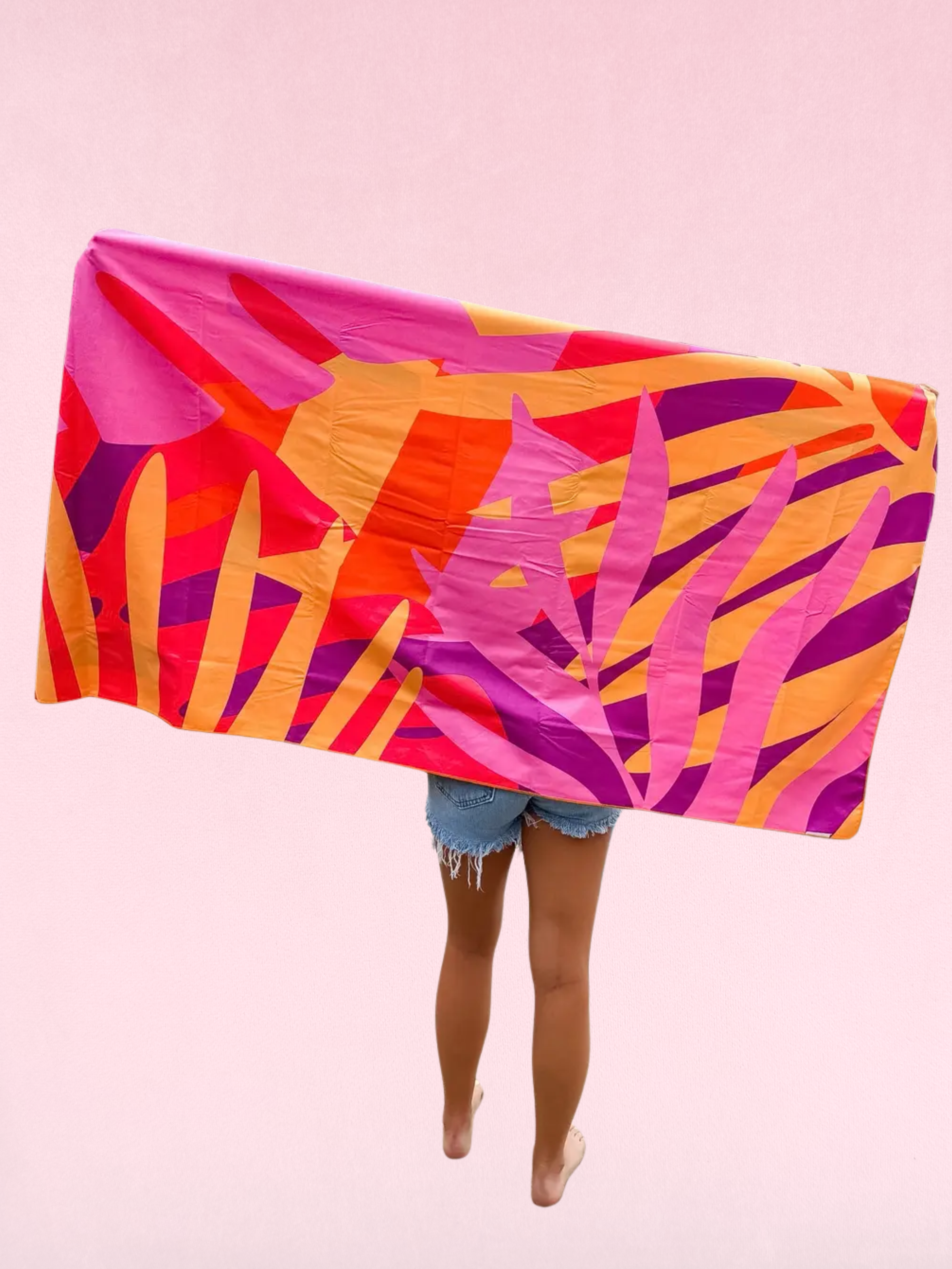 'SUMMER' Colorful Color Block Microfiber Towel