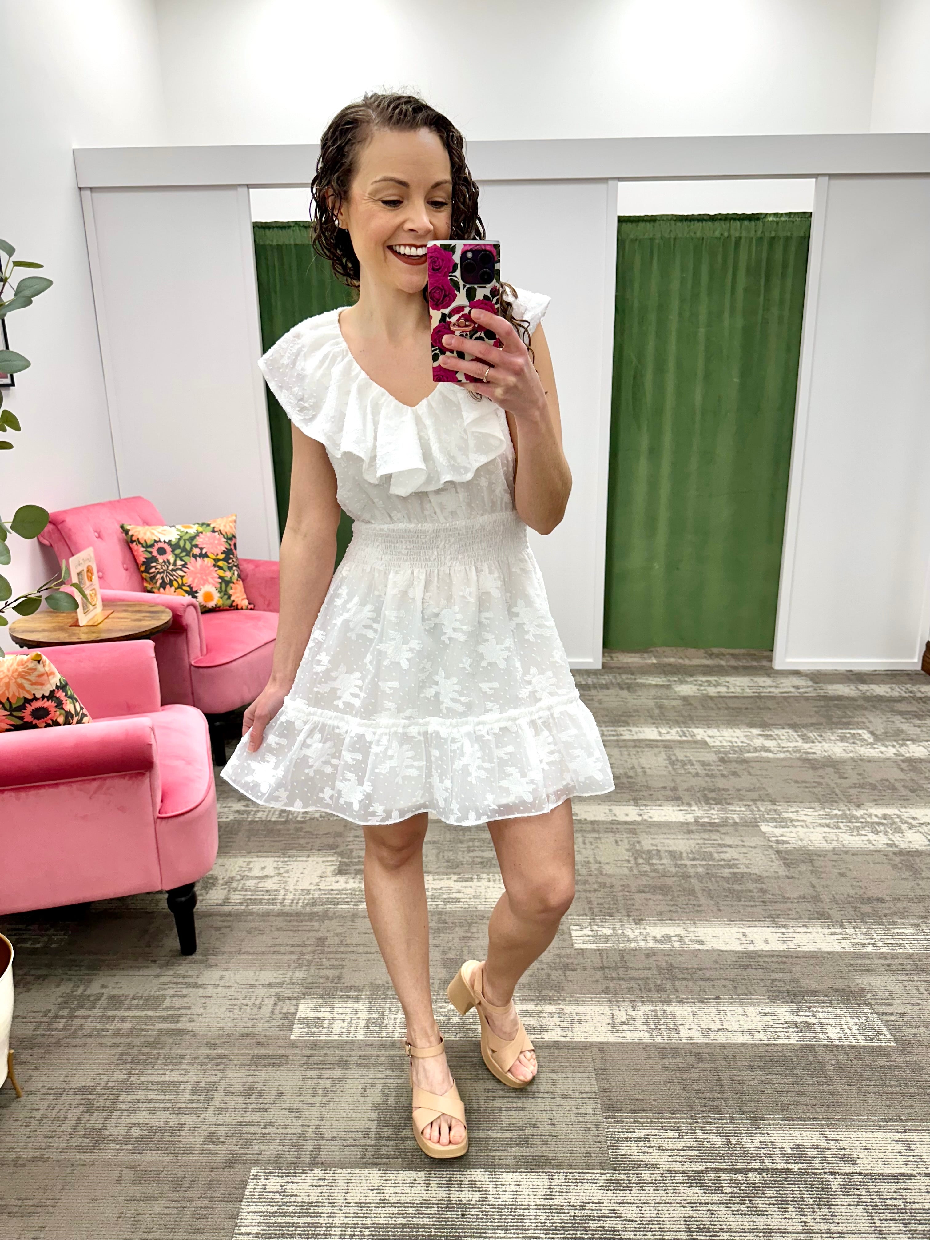 Tahlia White Lace Mini Dress