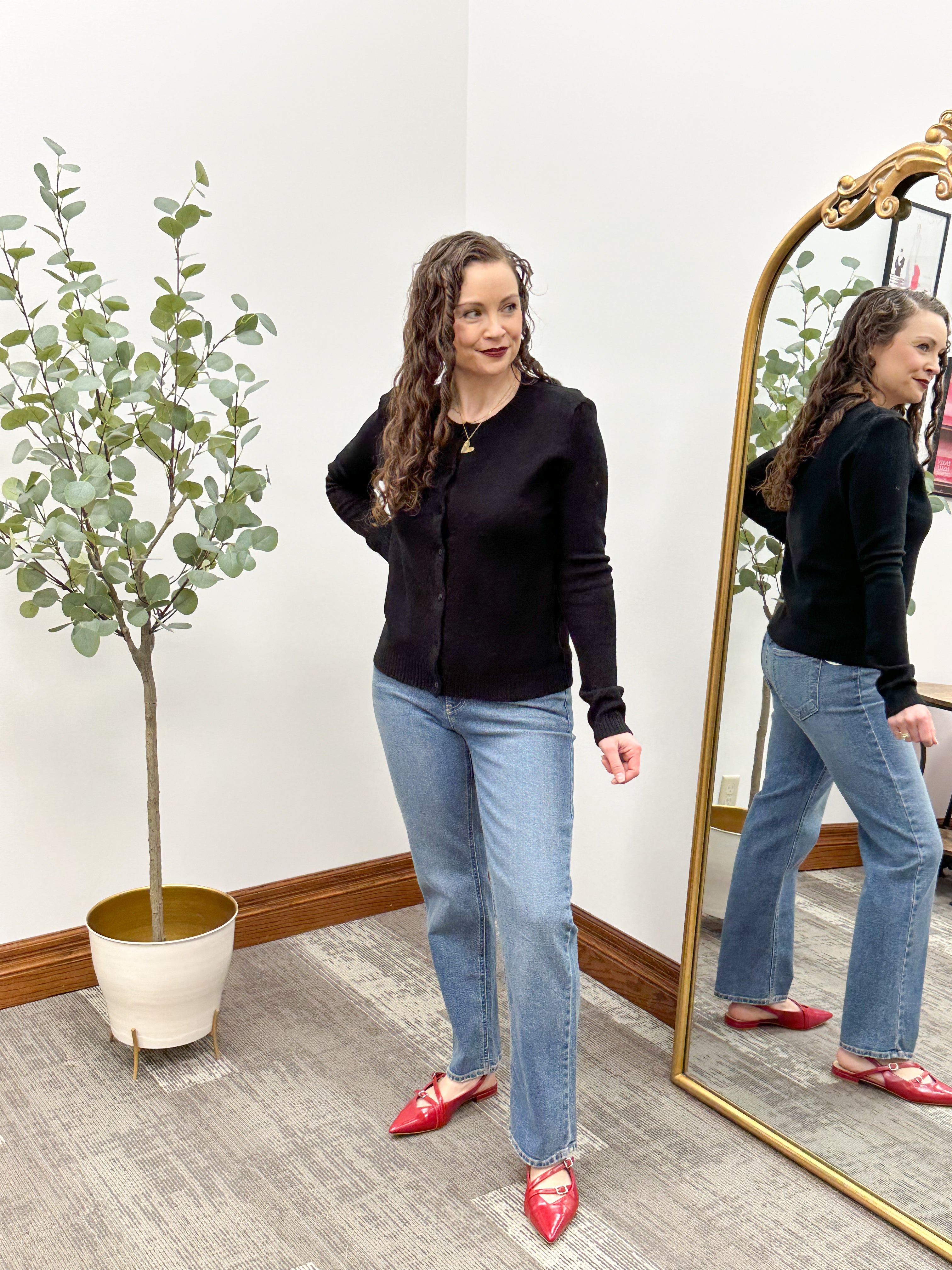 Black Button Up Cardigan