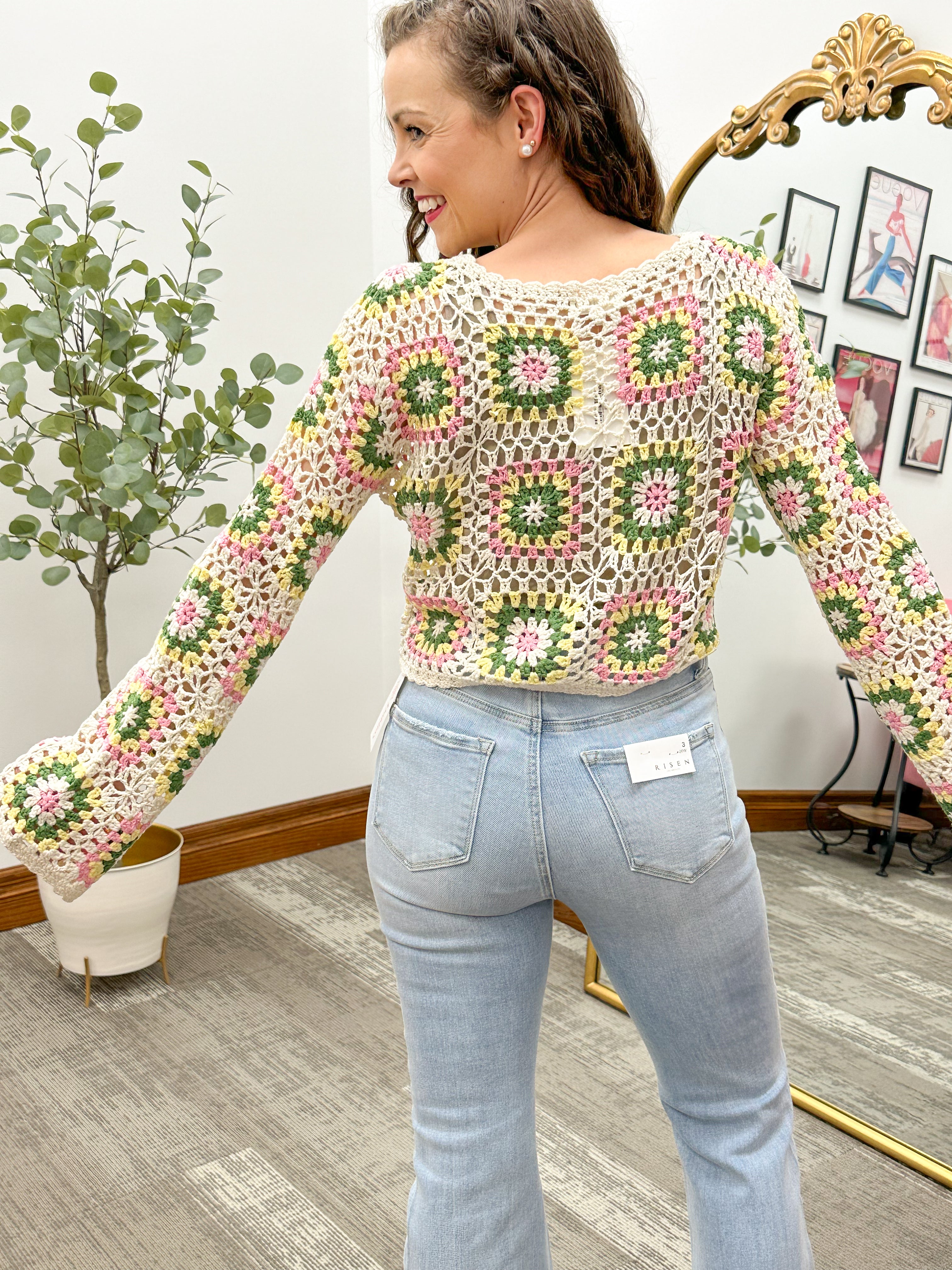 Ella Crochet Granny Square Top