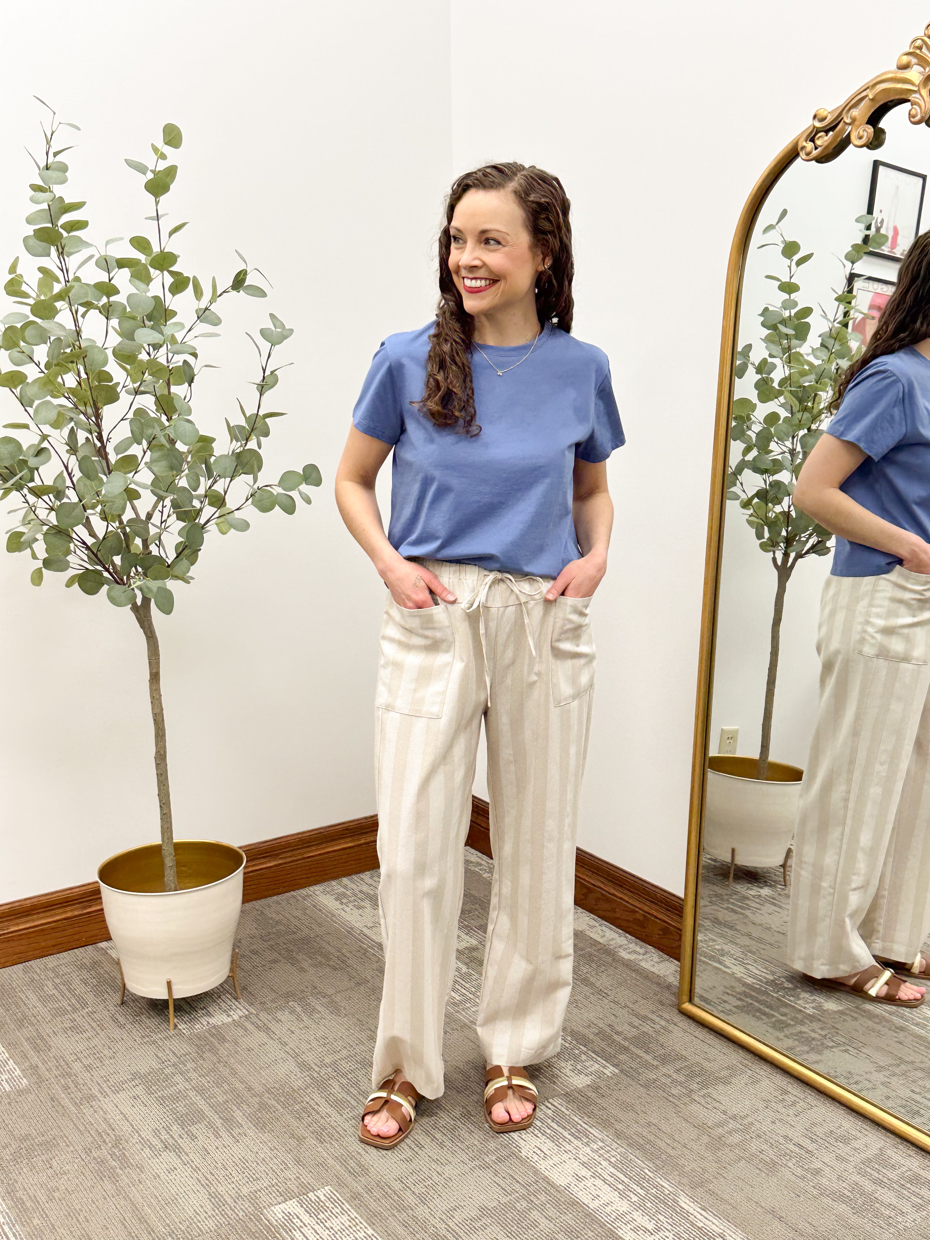 Basic Relaxed Crop Knit Tee