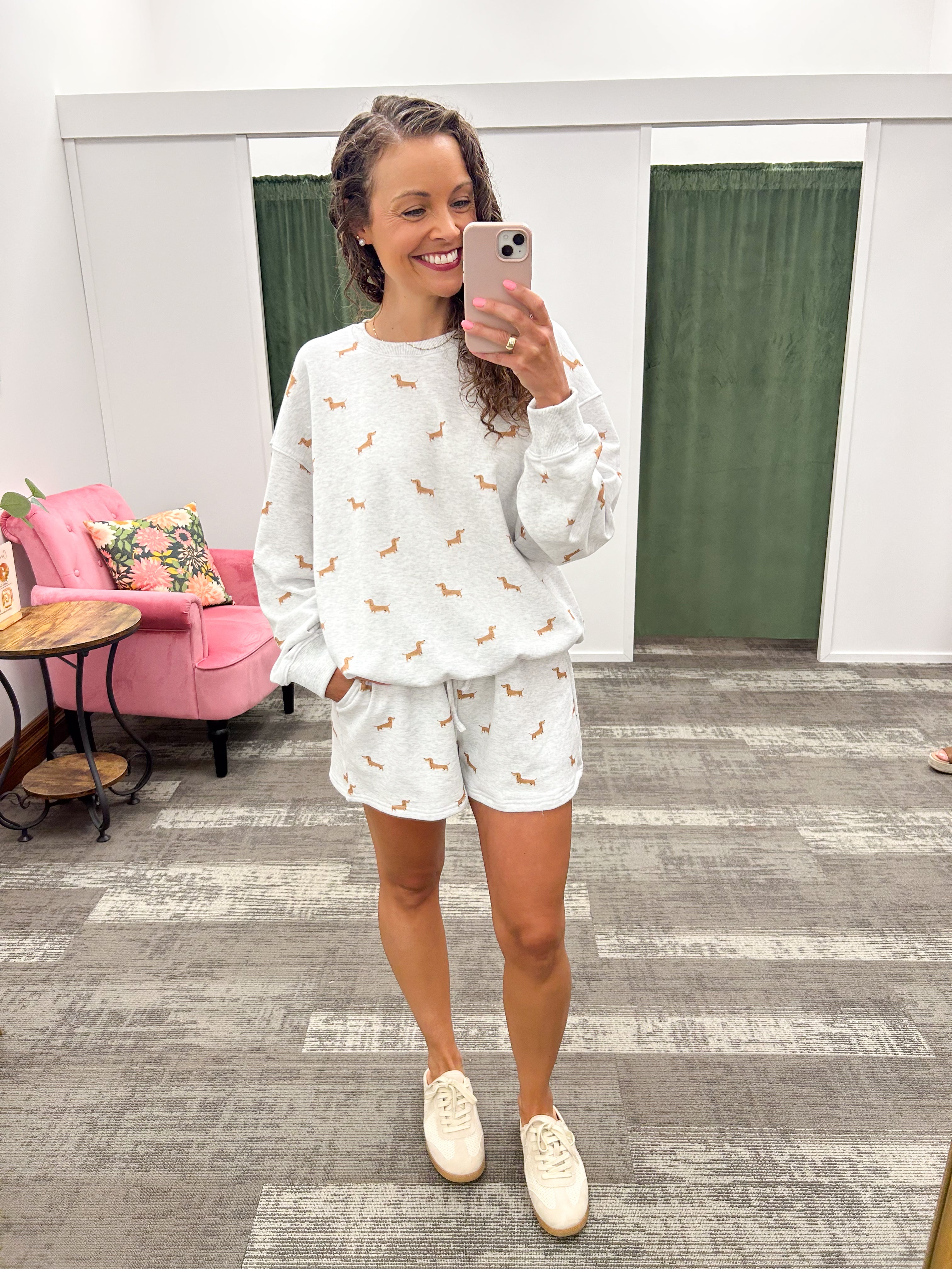 Dachshund Print Shorts