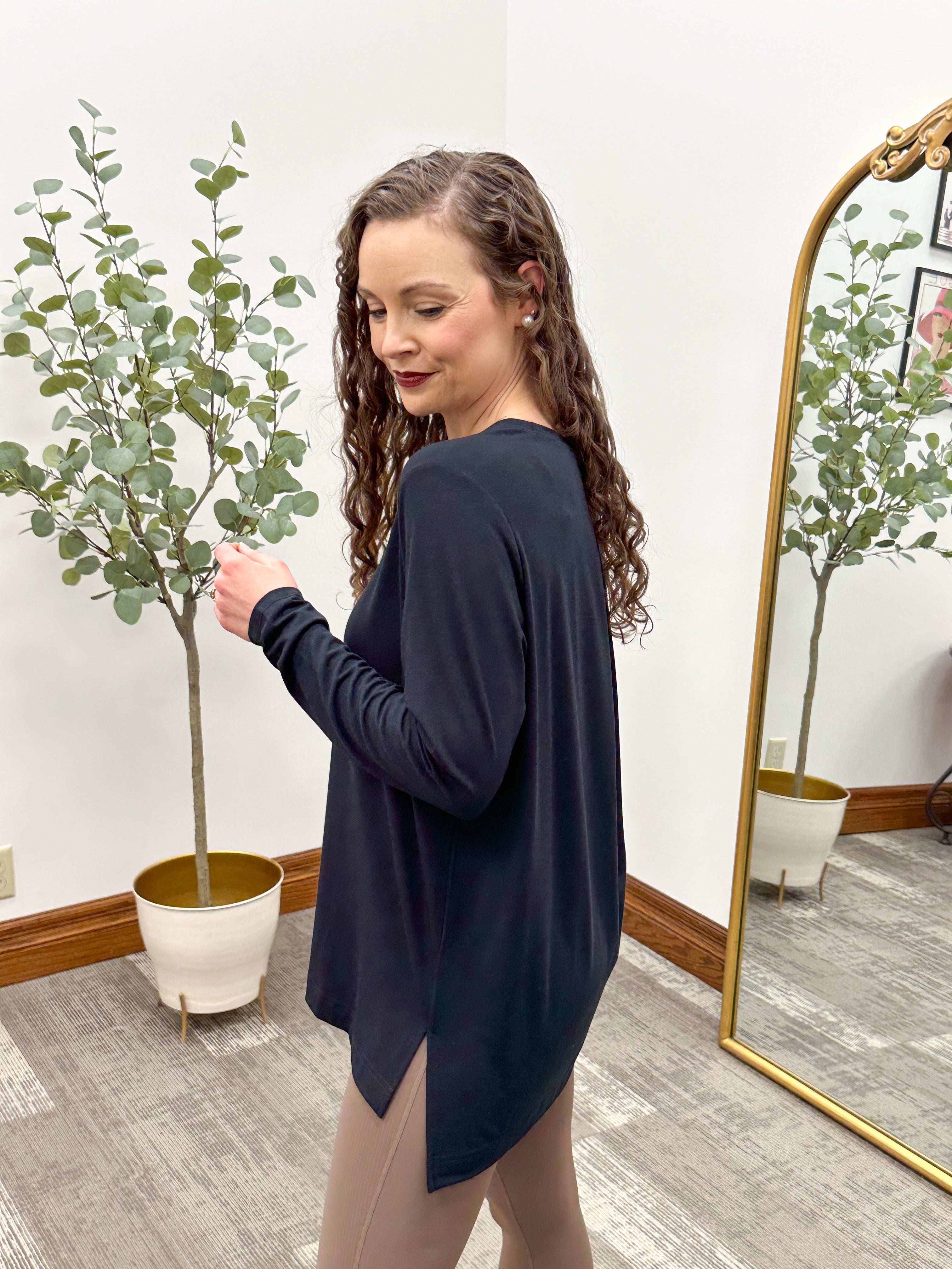 Hi Low Long Sleeve Workout Top