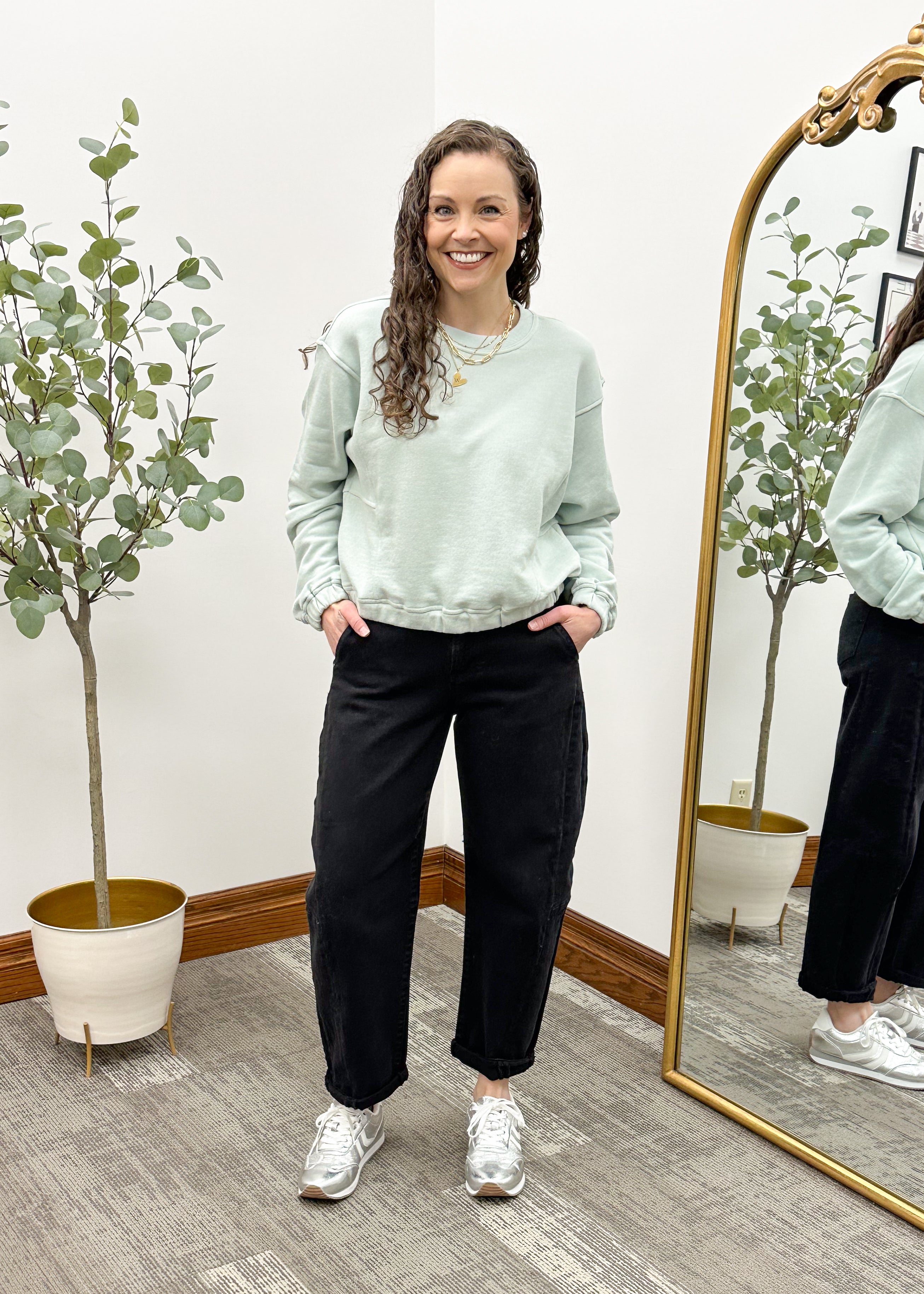 Mint Lightweight Terry Sweatshirt