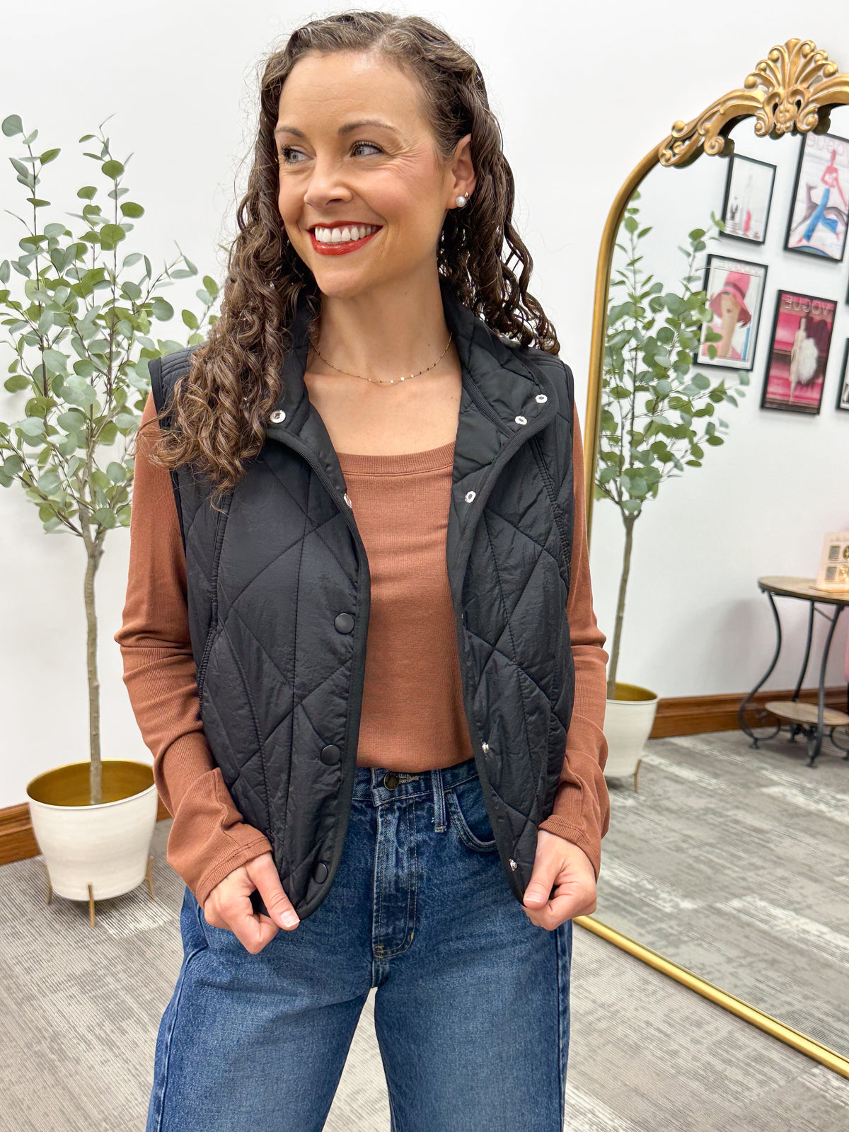 Lauren Brown Long Sleeve Top