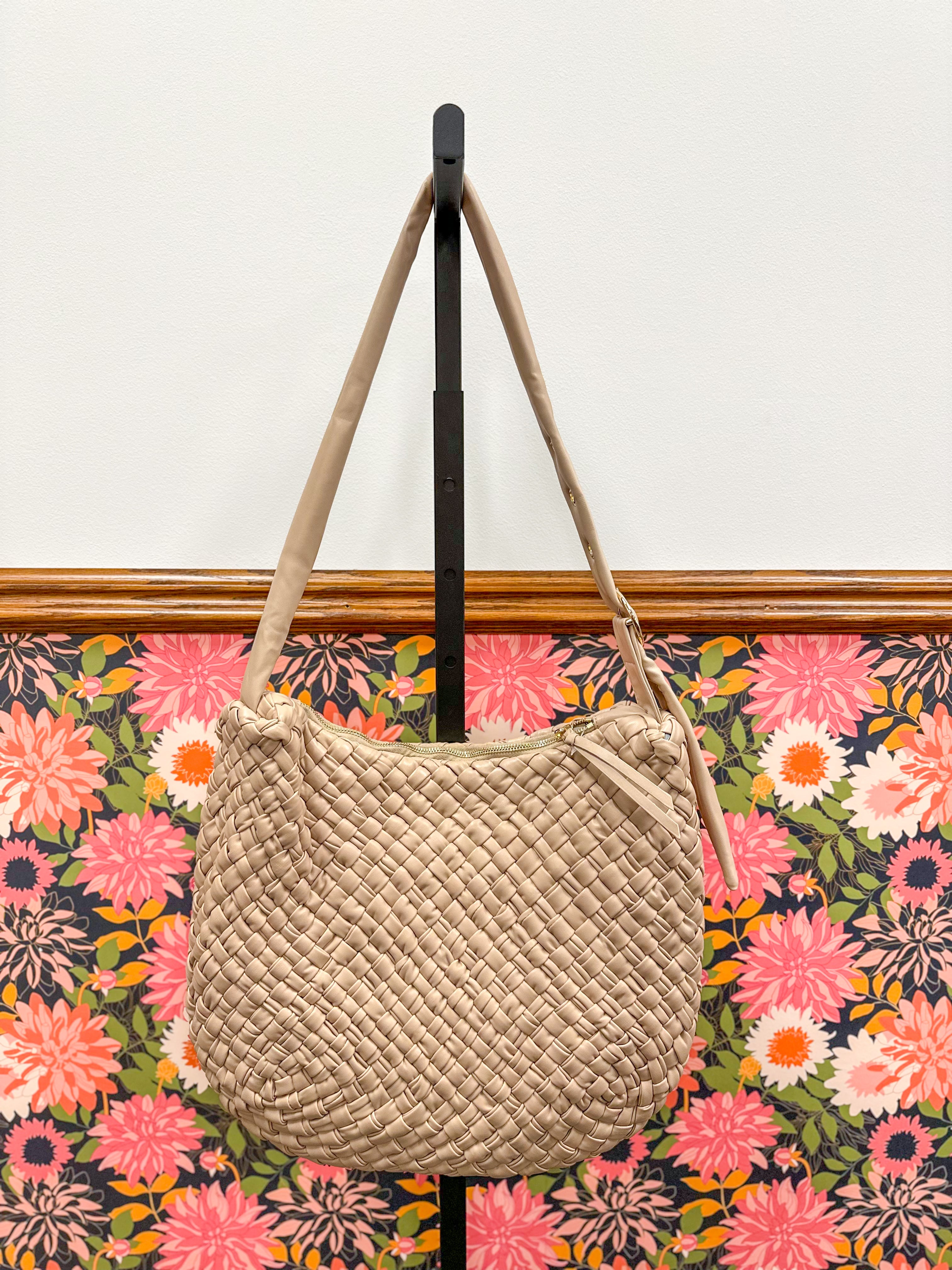 Woven Natural Crossbody Bag