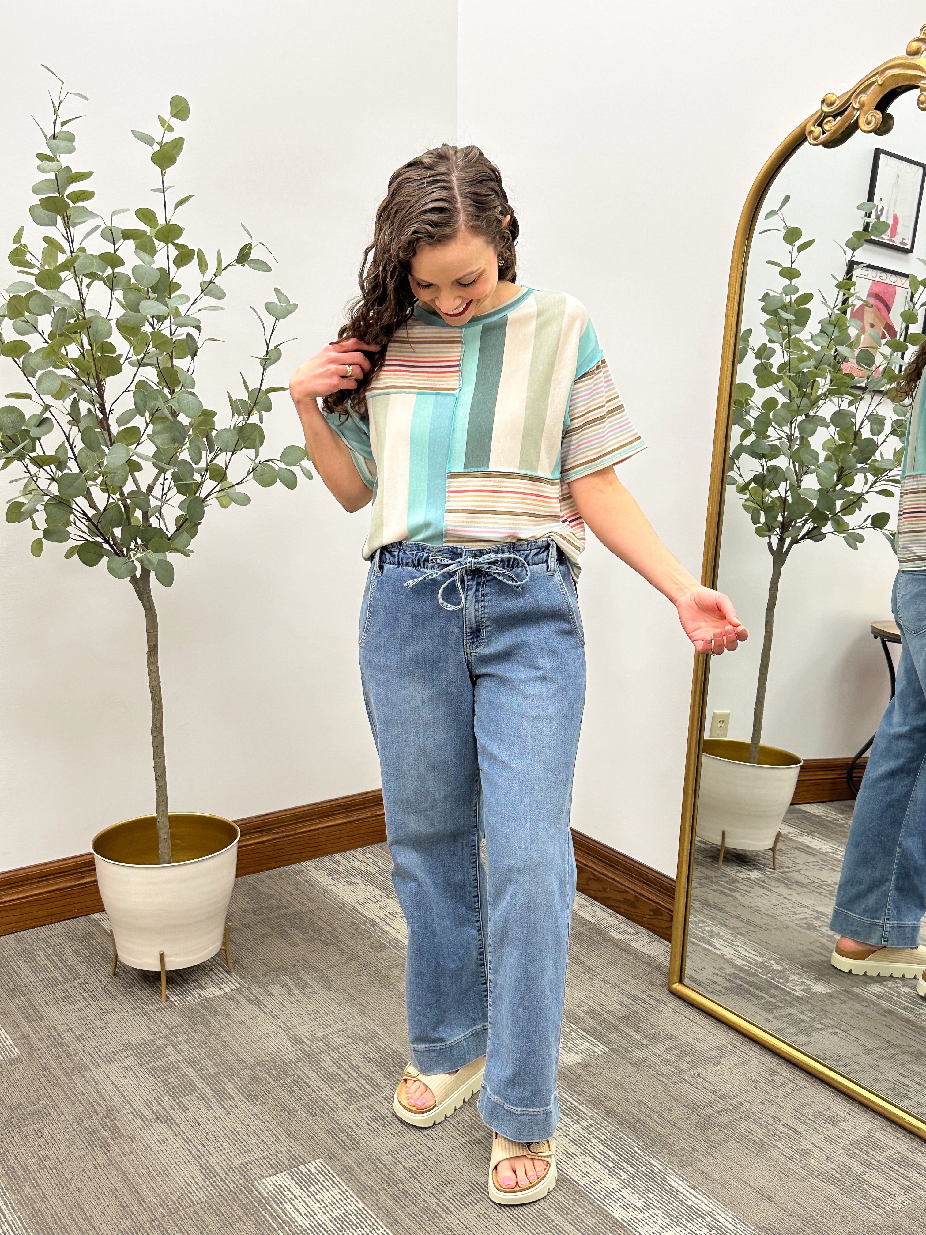 Striped Color Block T-Shirt