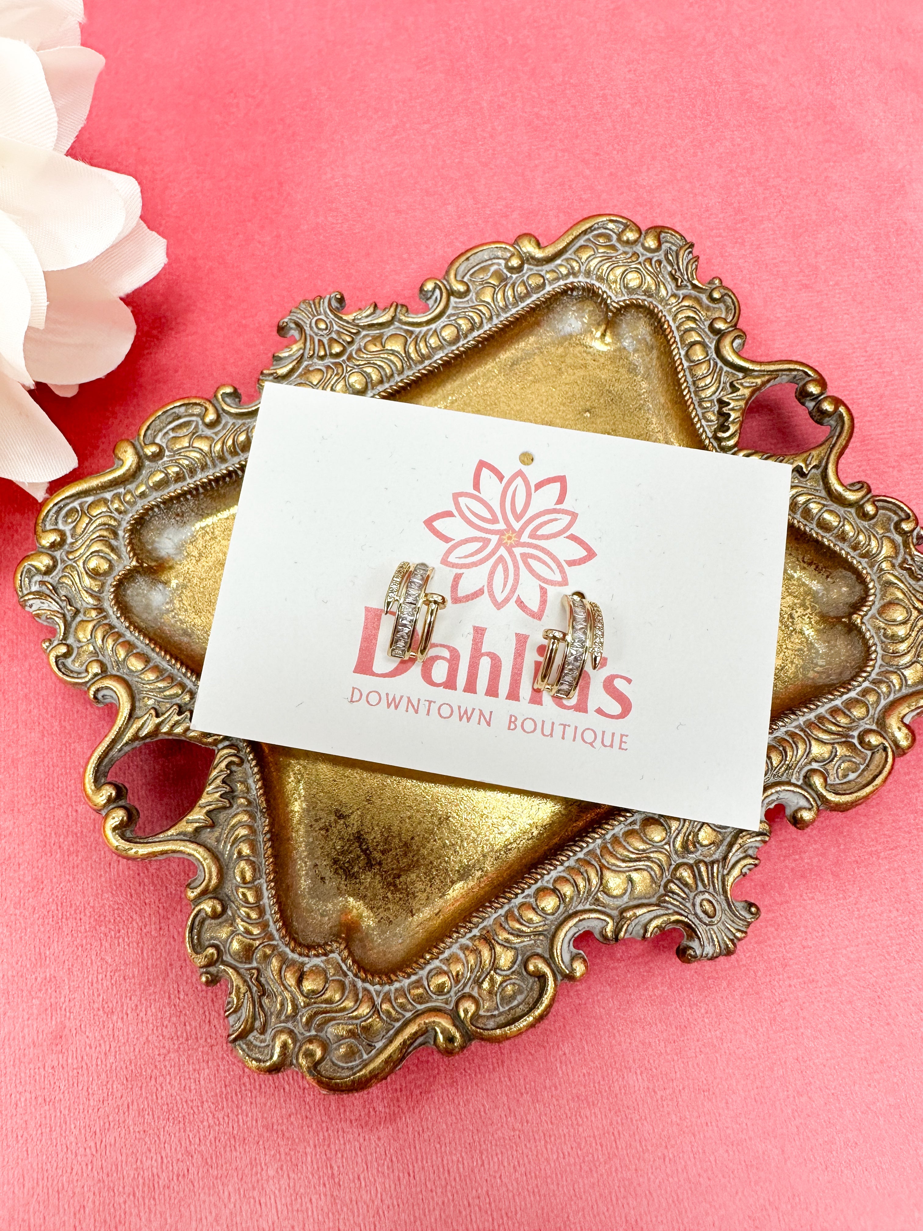 Wrapped Nail Half Hoop Earrings