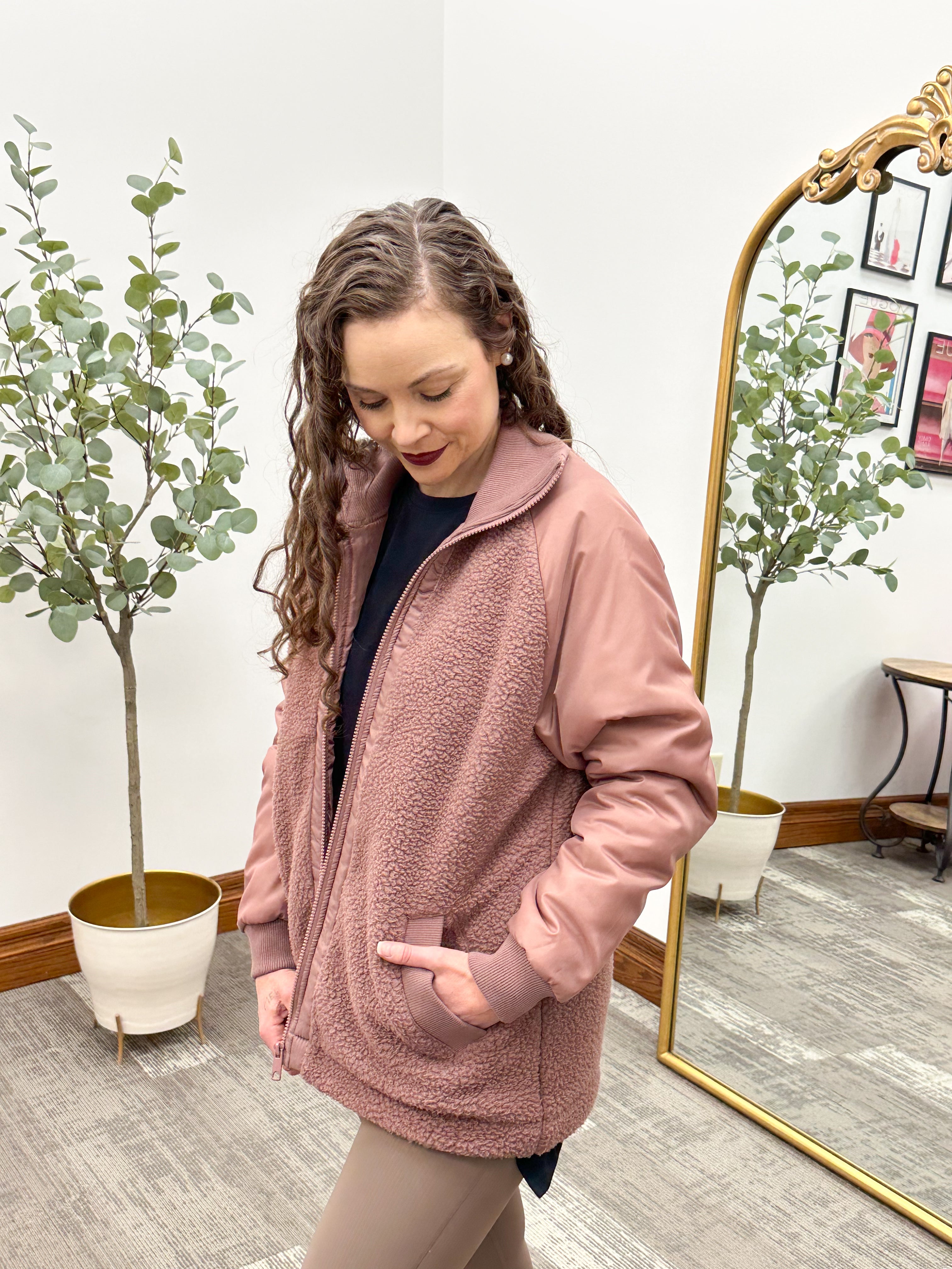 Mauve Sherpa Jacket