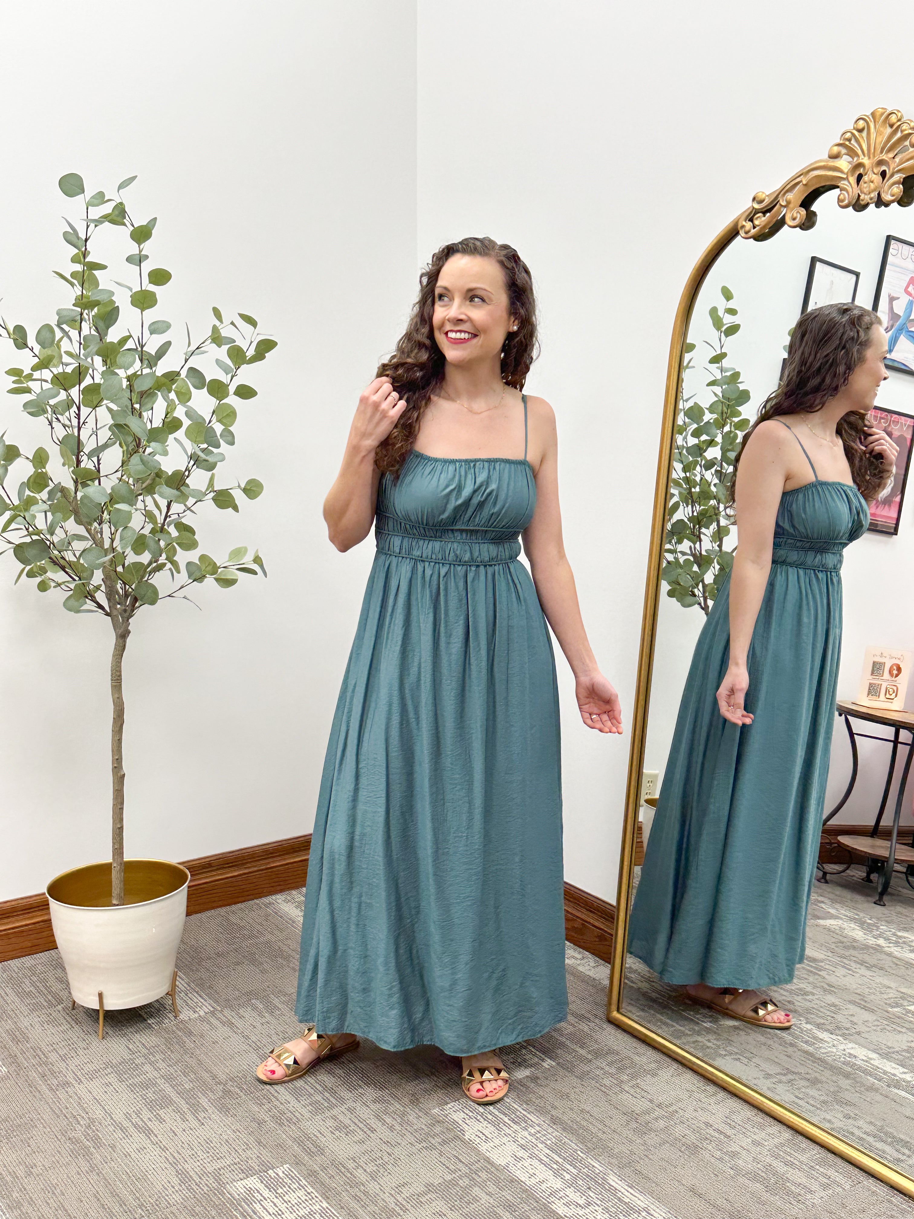 Tabitha Teal Midi Dress