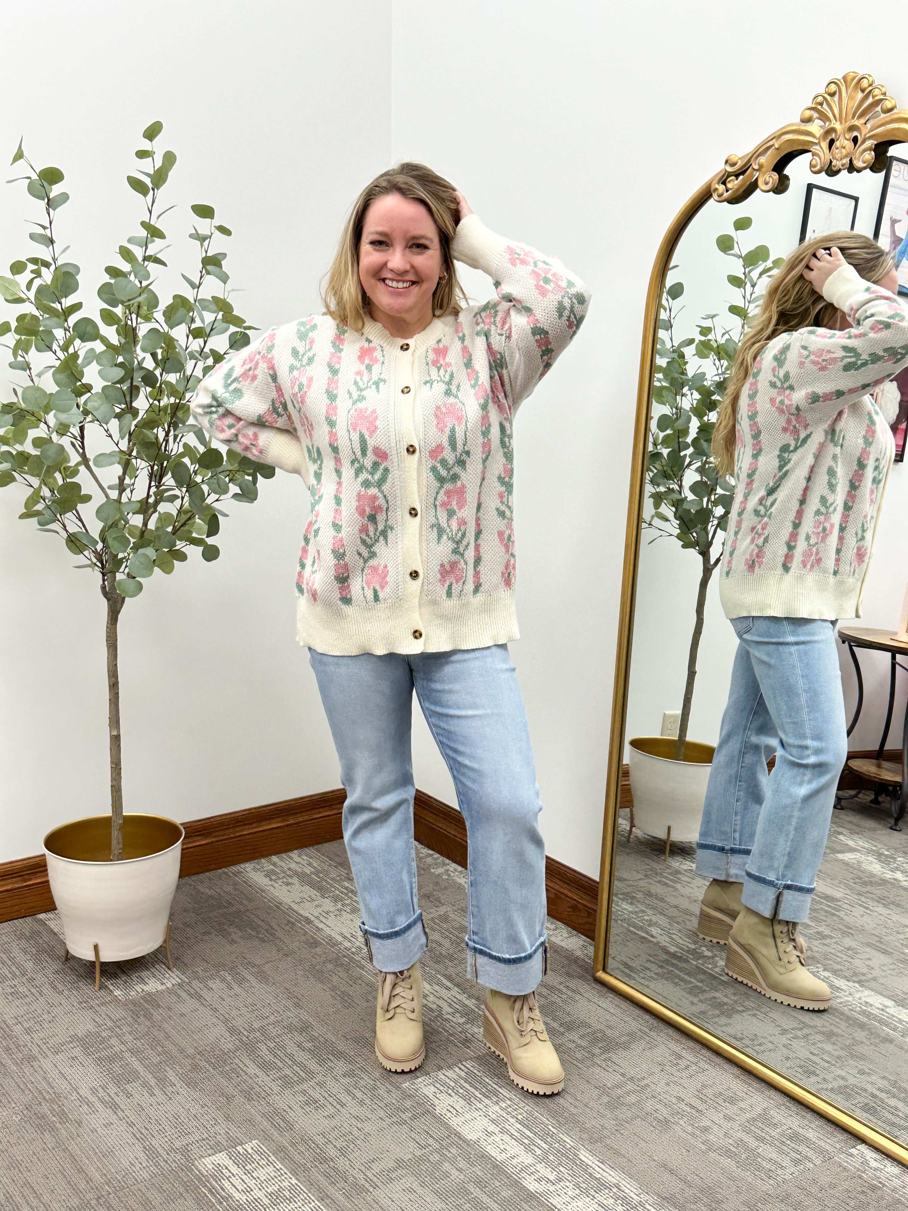 Sami Floral Button Up Cardigan