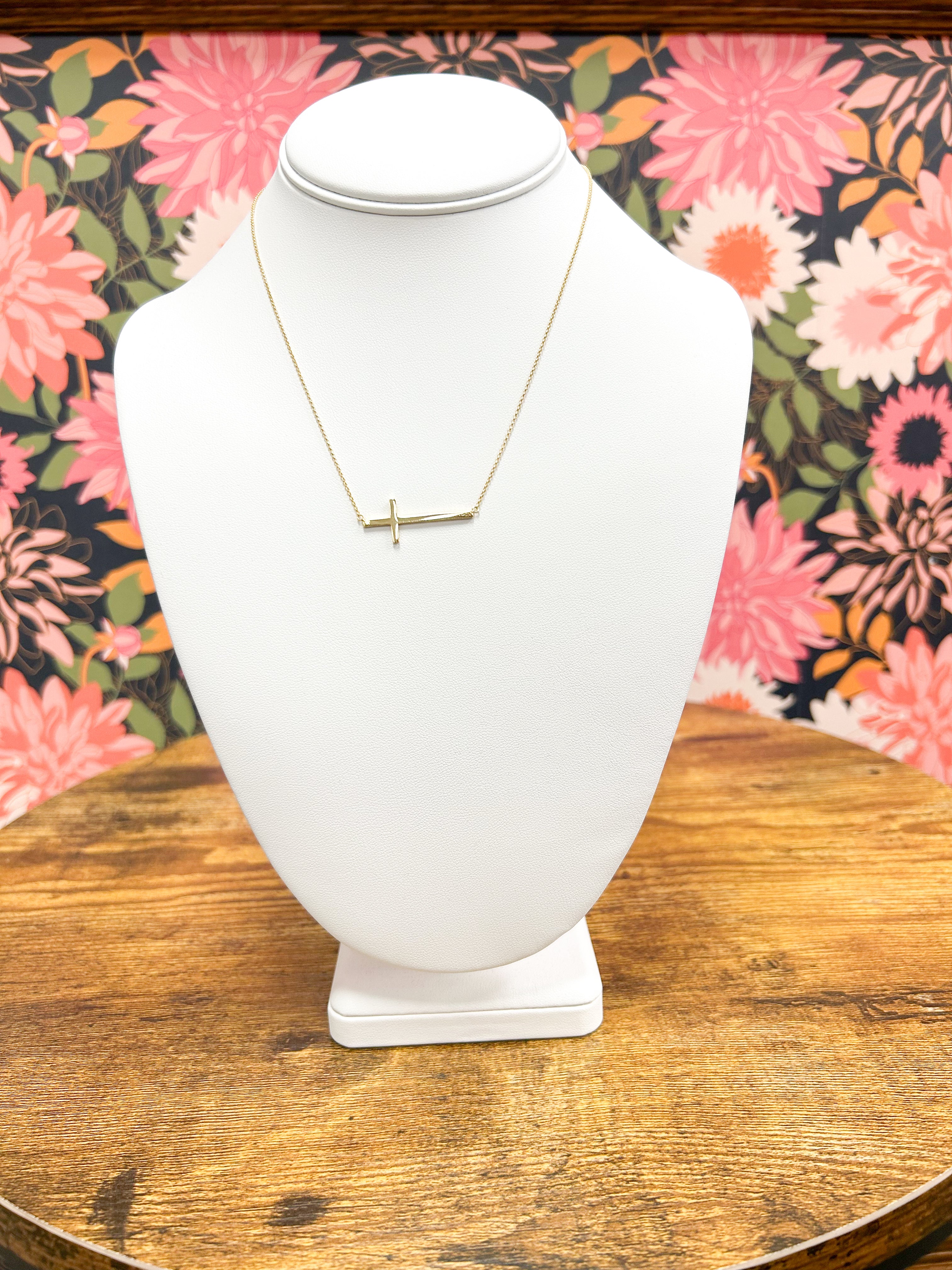 Gold Dipped Cross Pendant Necklace