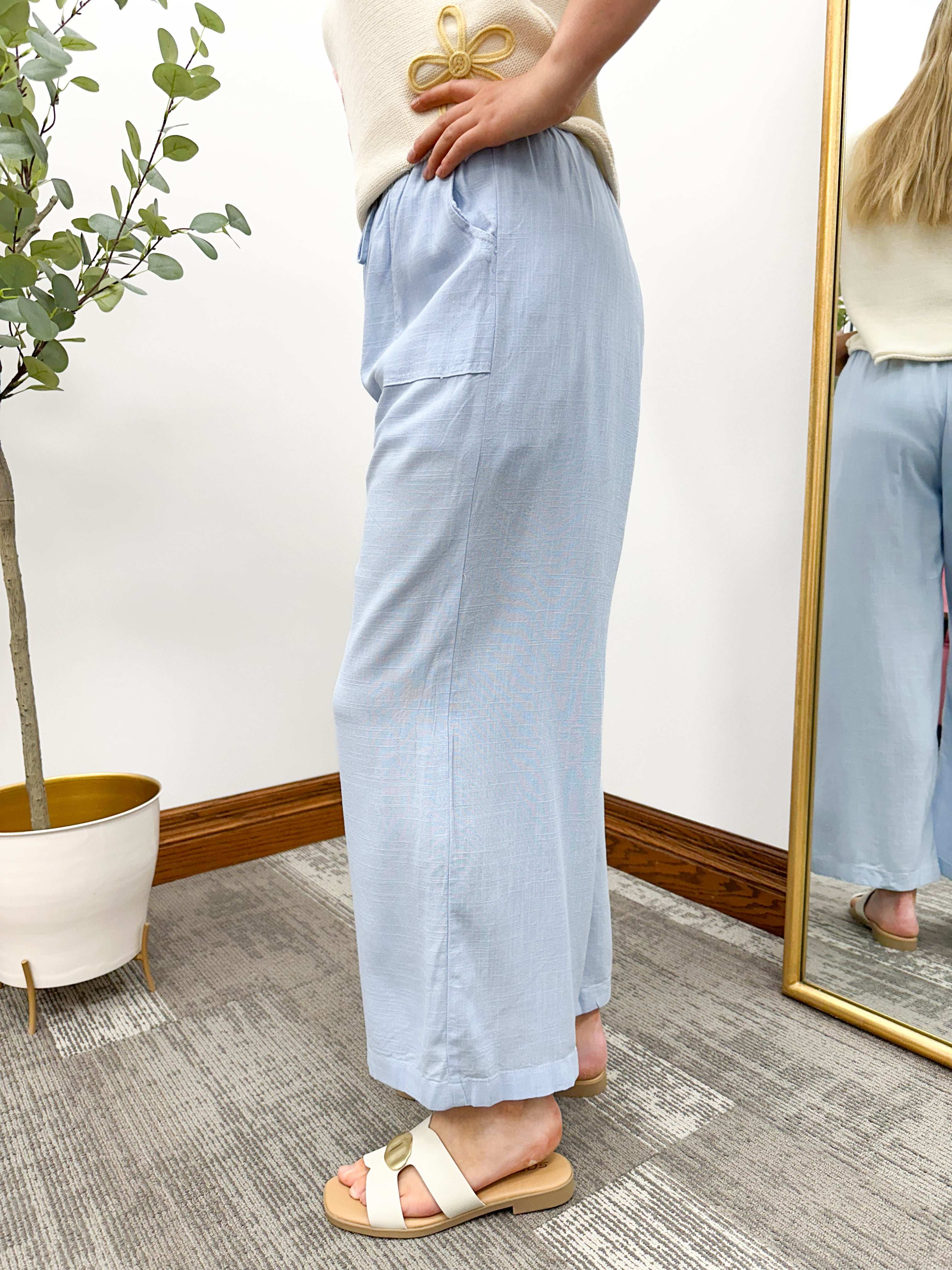 Light Blue Linen Pants