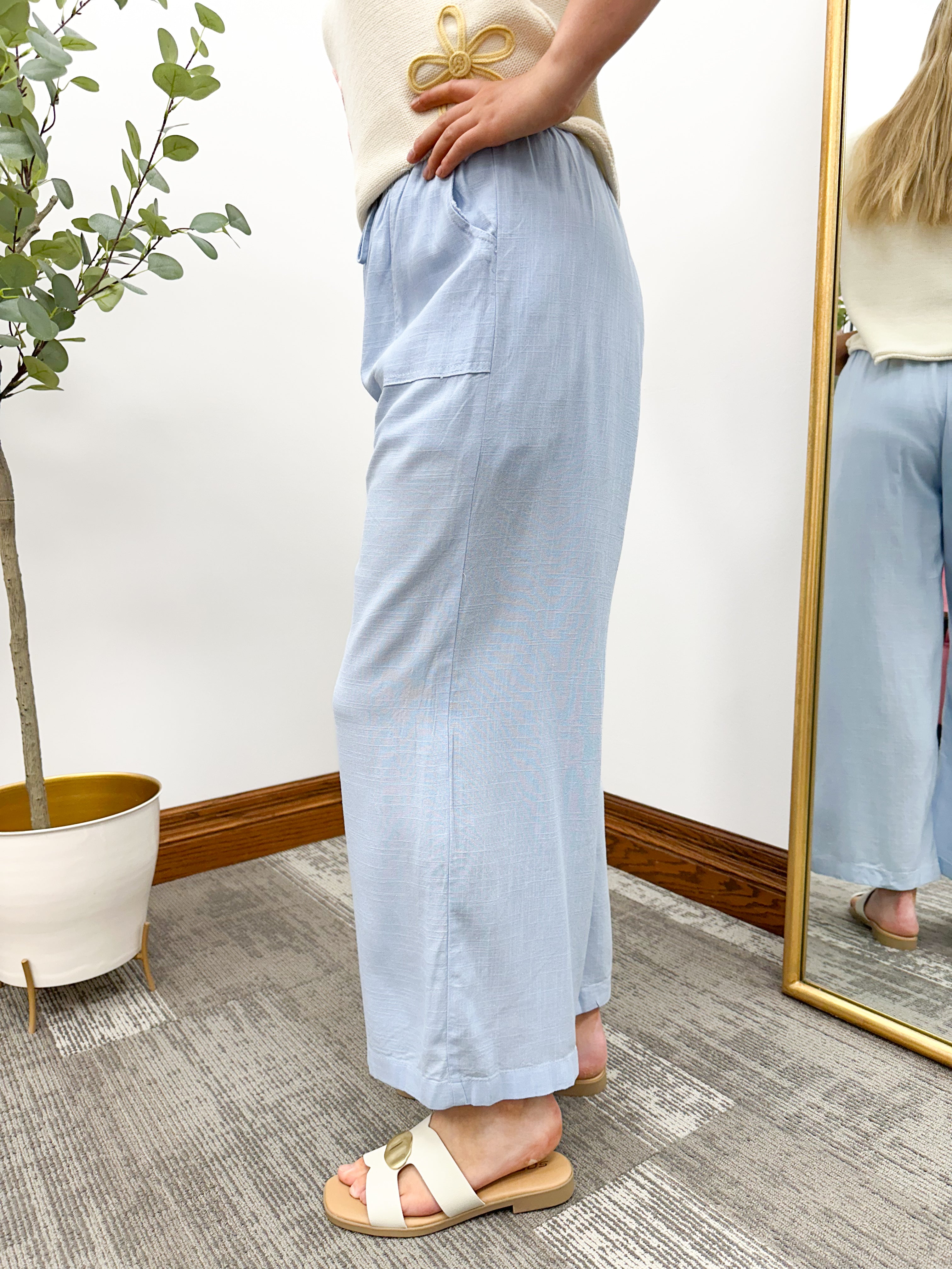 Light Blue Linen Pants