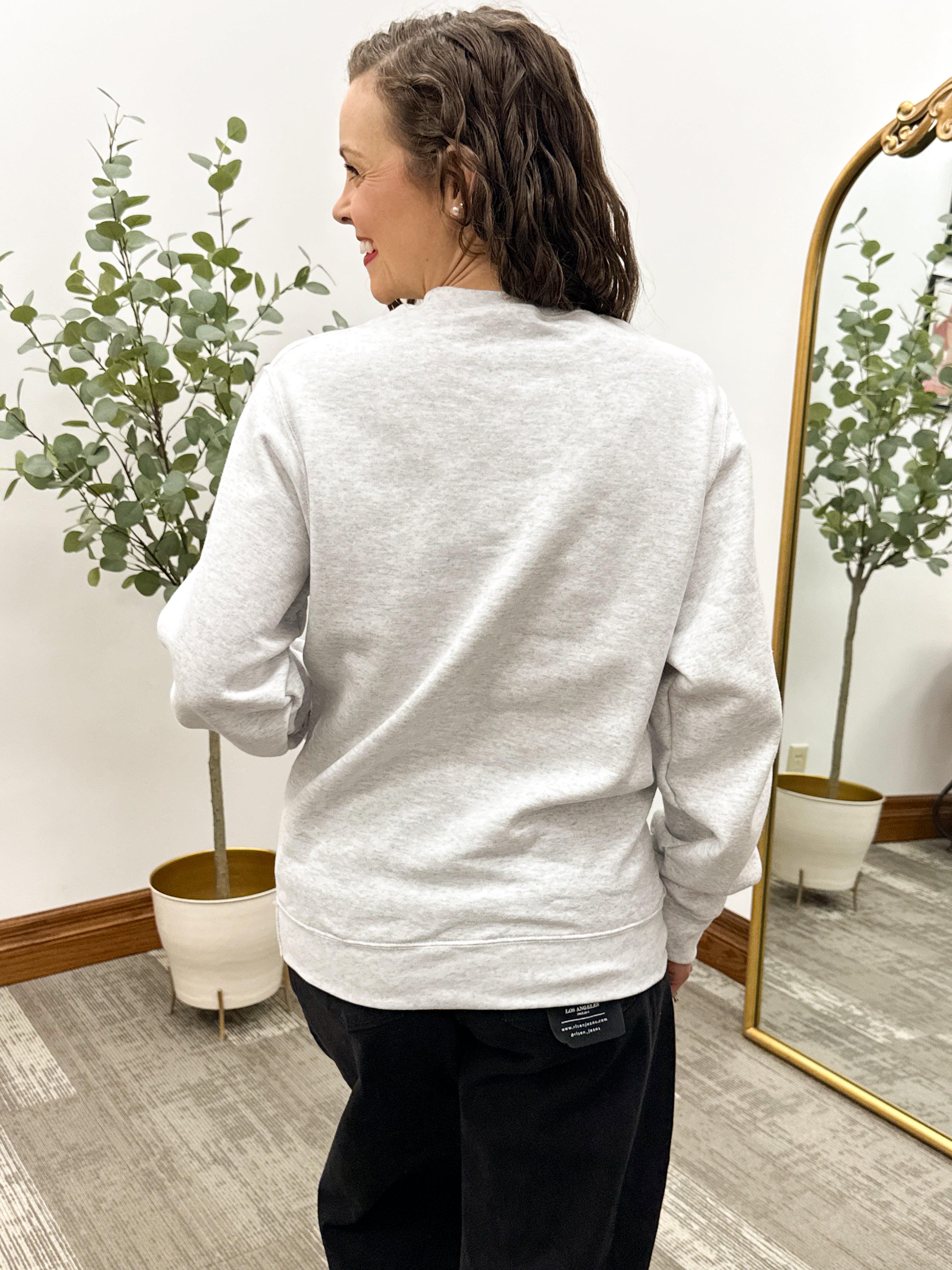 Heather Gray Fish Crewneck Sweatshirt