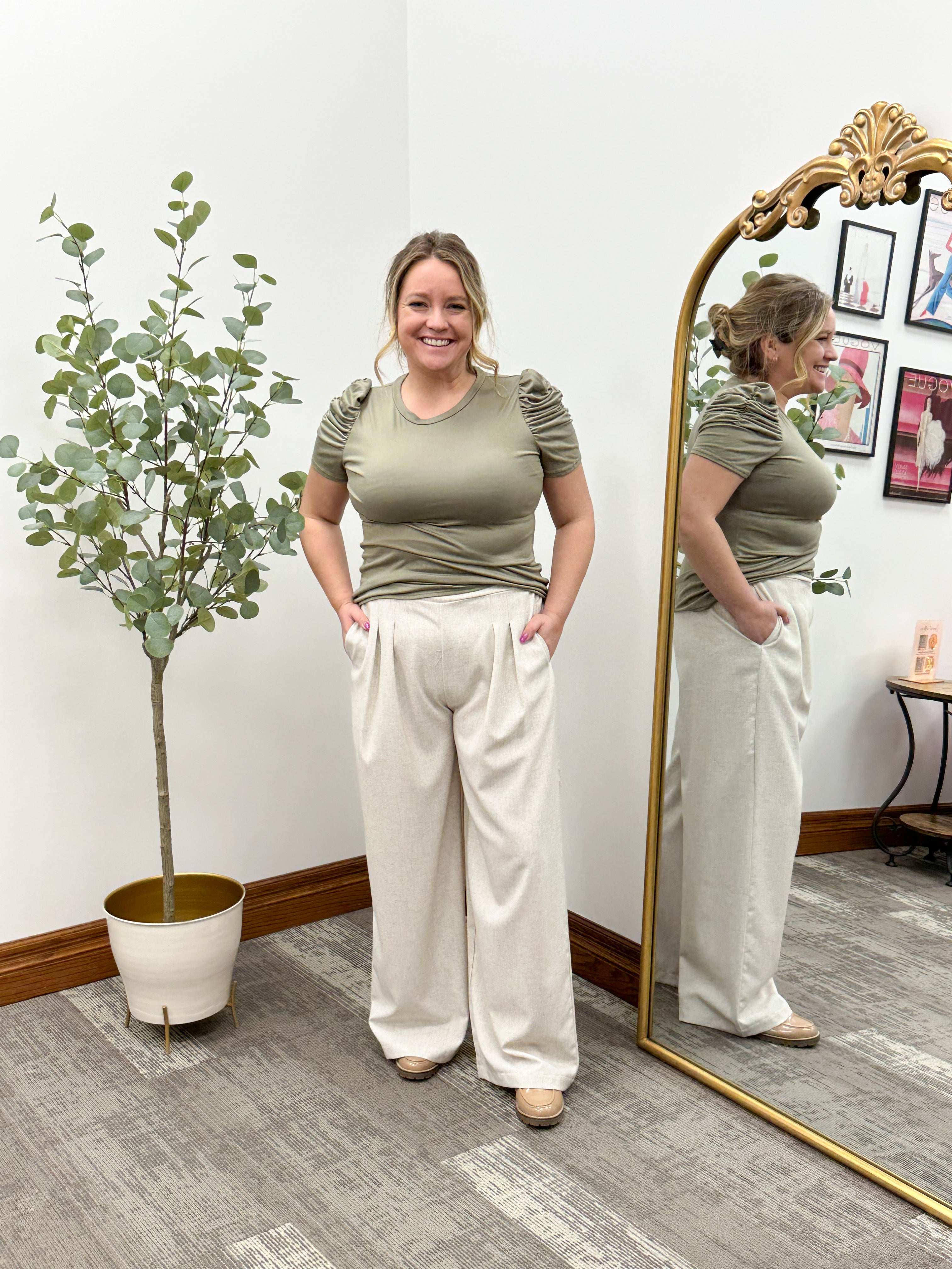 Amaya Pleated Wide Leg Pants