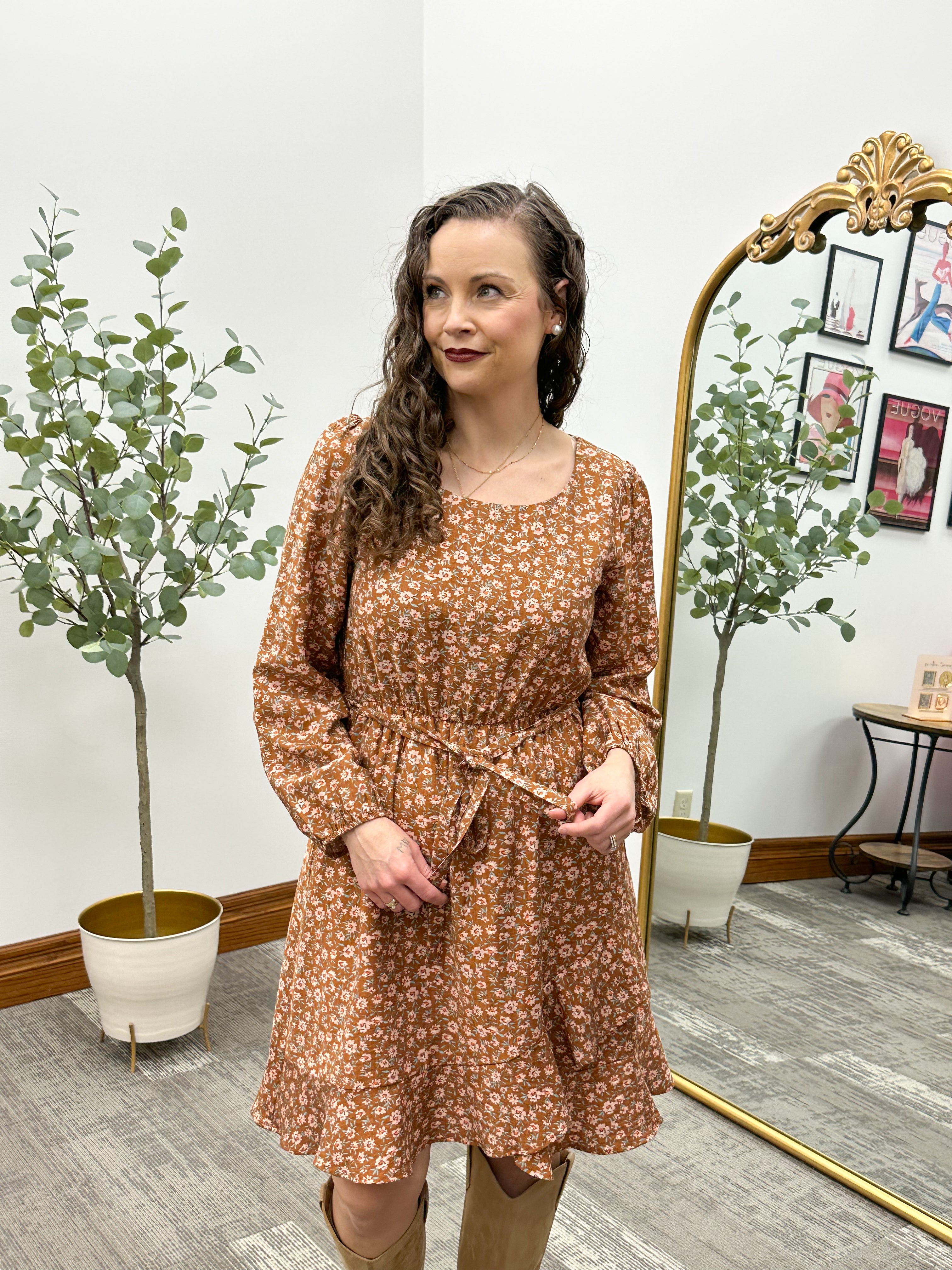 Ditsy Floral Ruffle Skirt Mini Dress