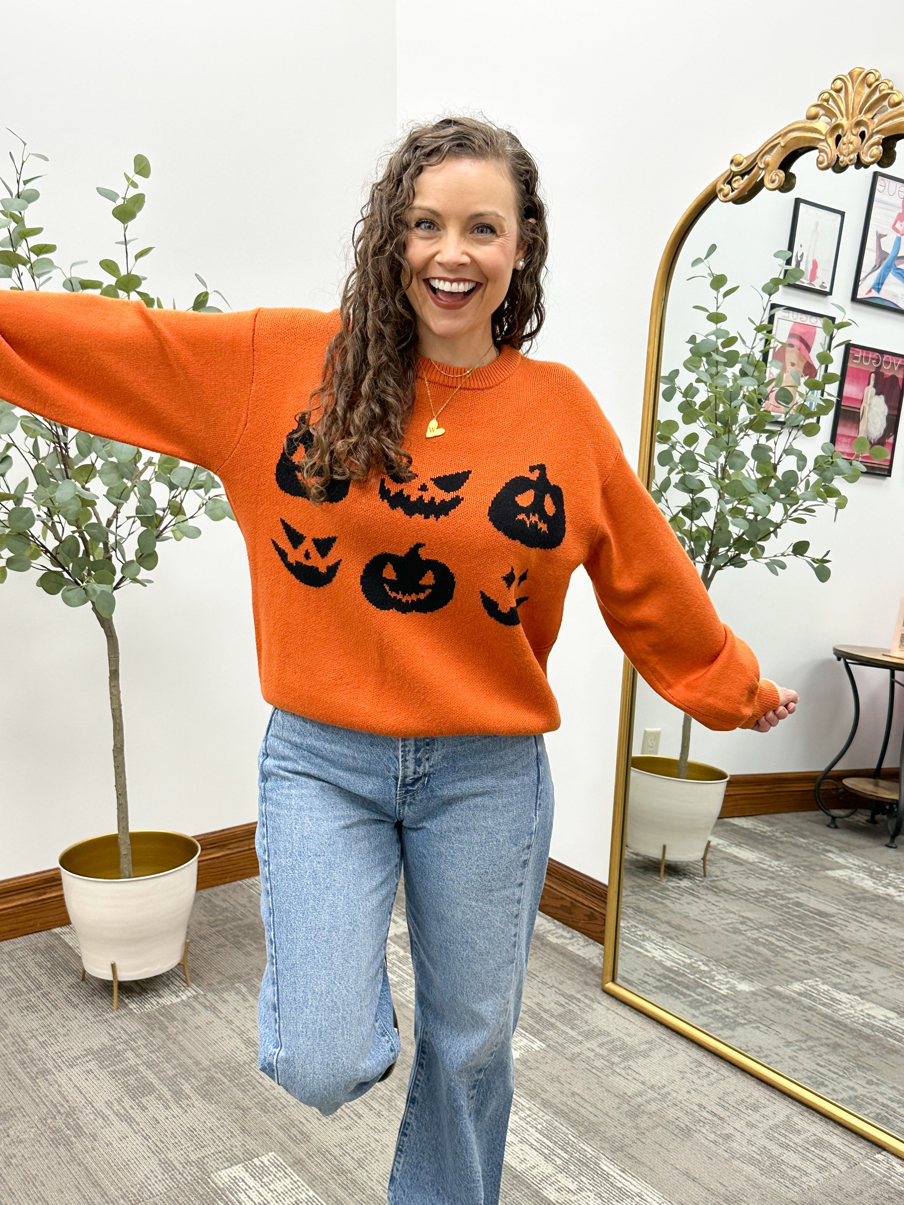 Halloween Pumpkin Sweater