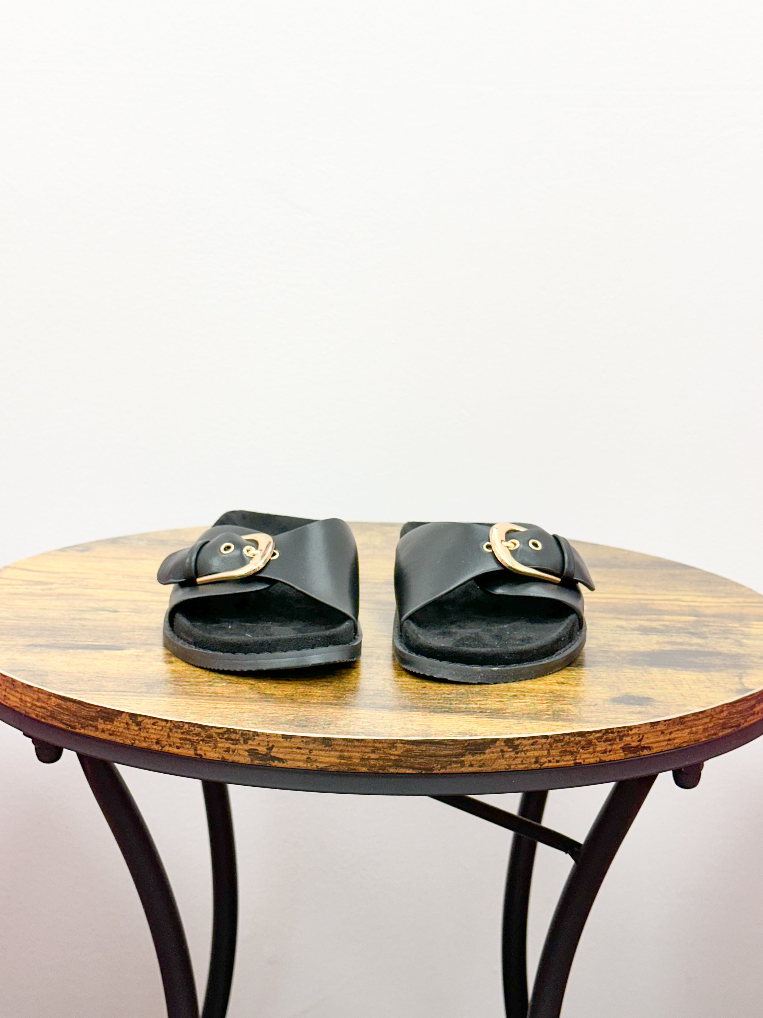 Corkys Black Passport Sandals