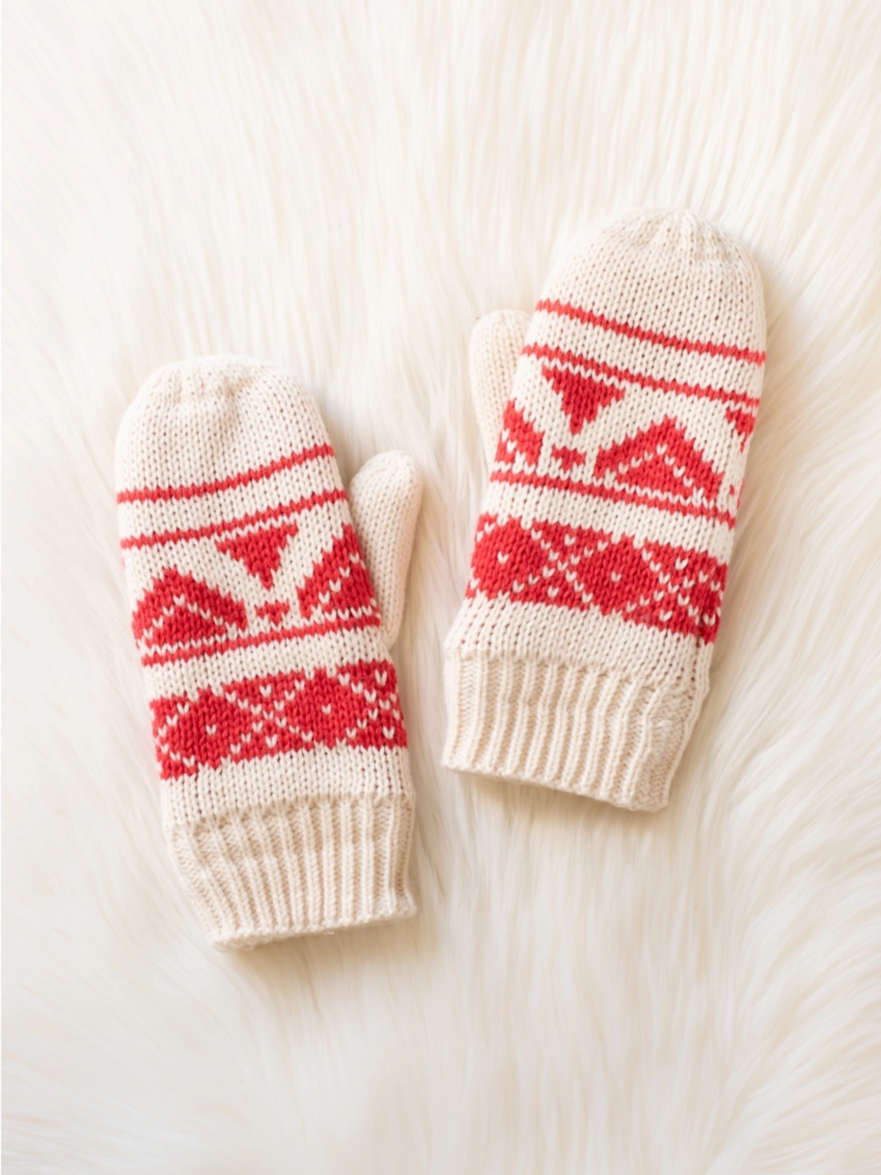 Patterned Winter Mittens (3 colors)