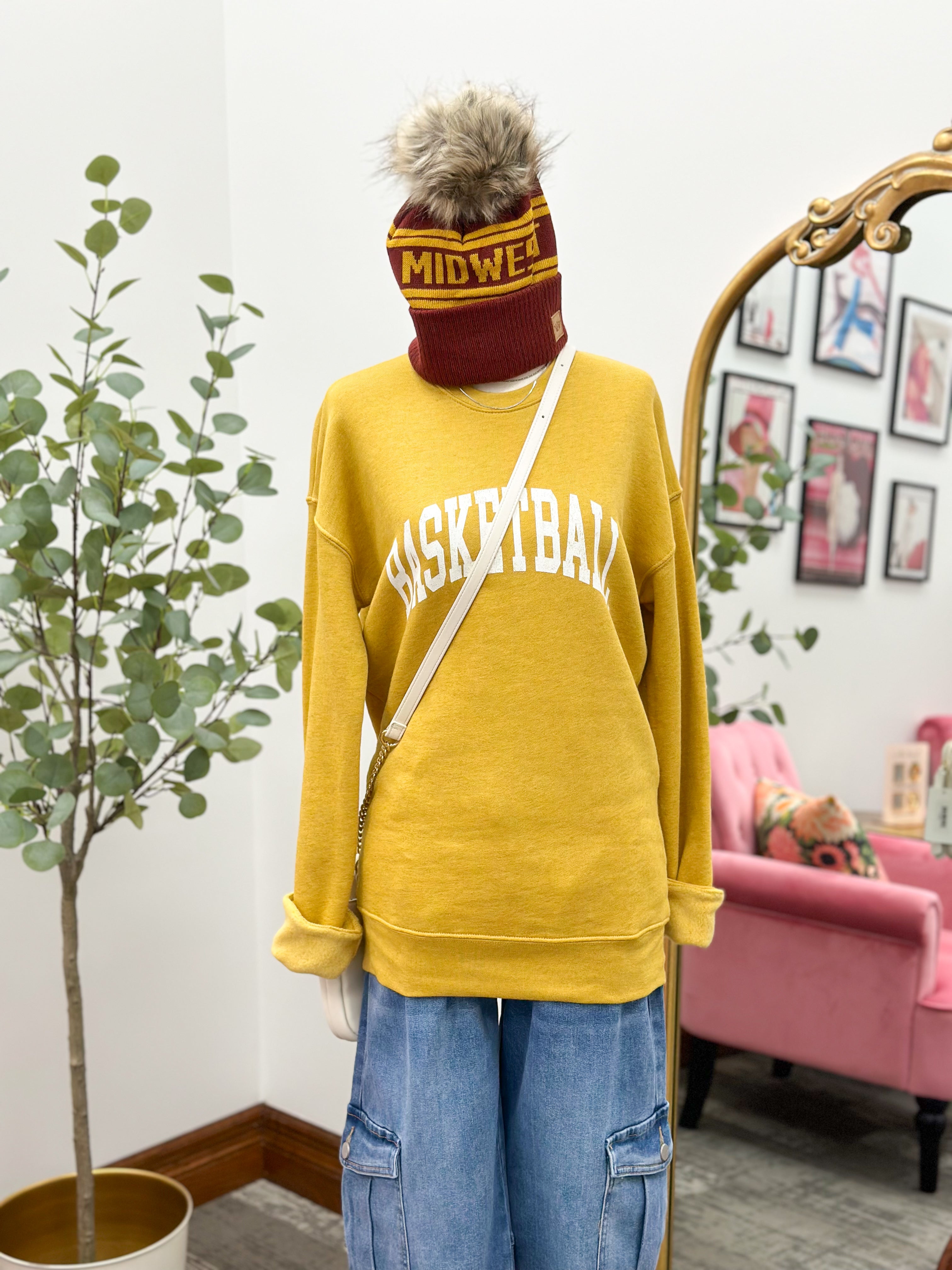 Gold 'Basketball' Sweatshirt