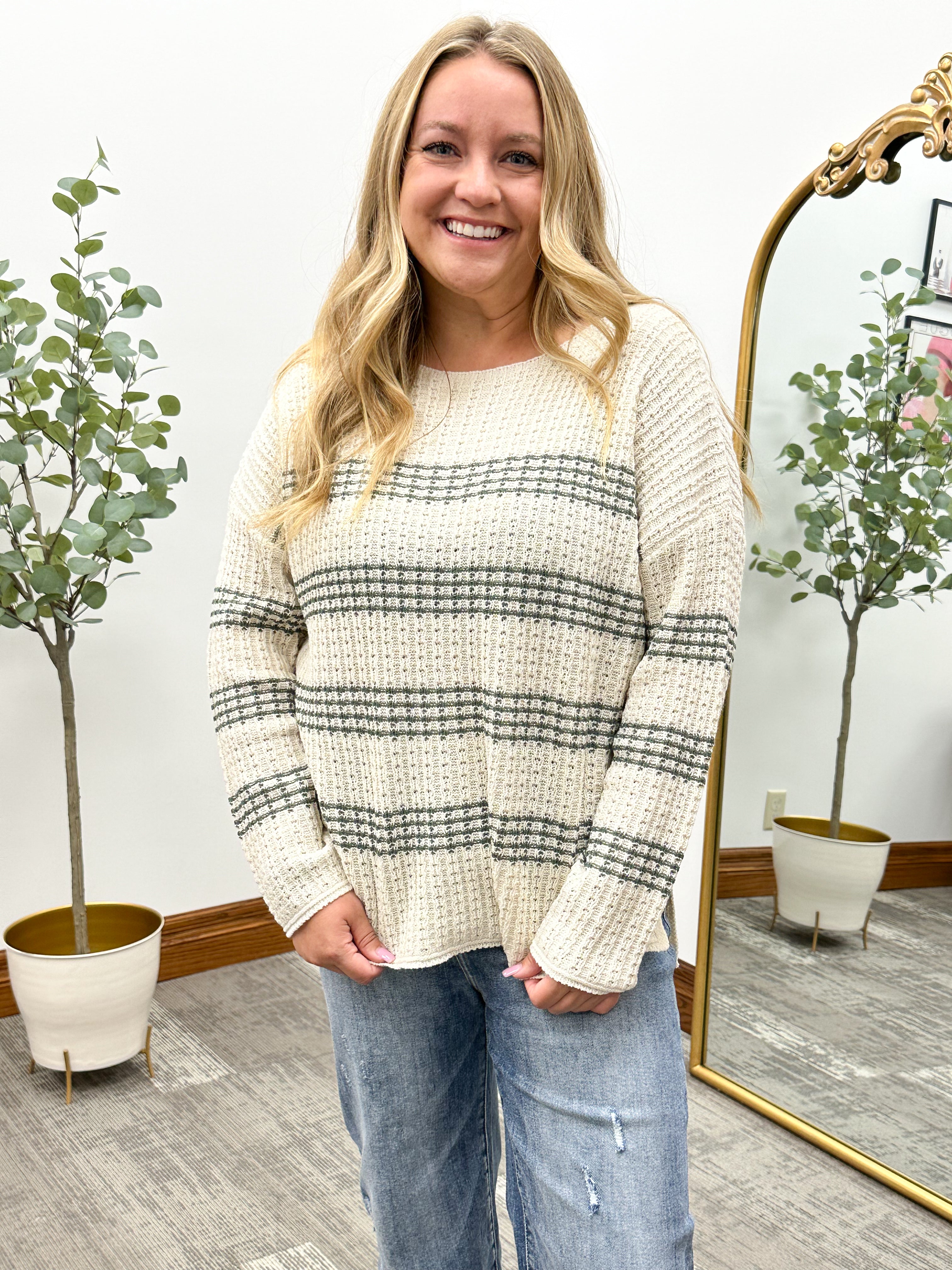 Alliah Oversized Striped Sweater