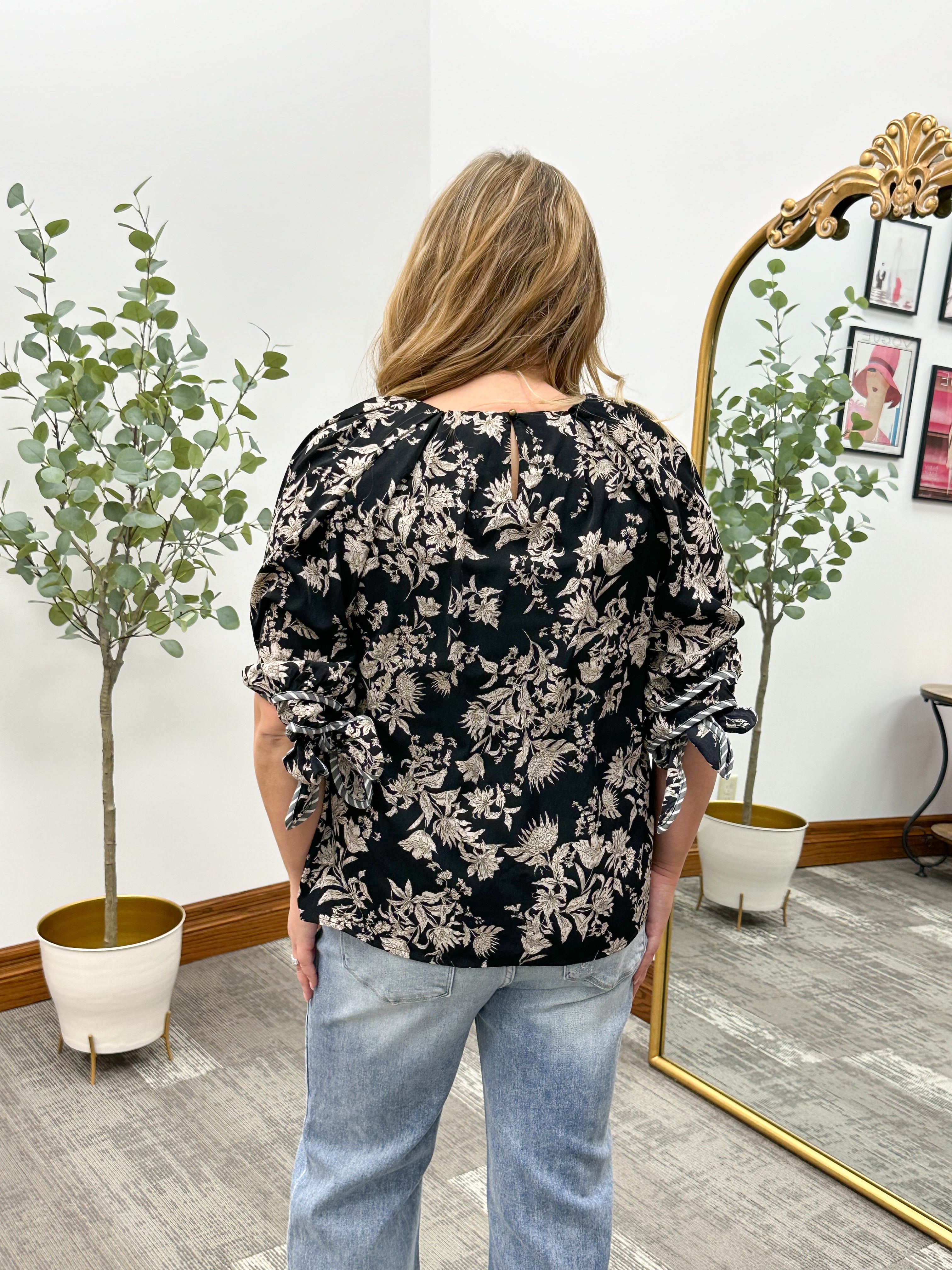 Floral 3/4 Sleeve Blouse