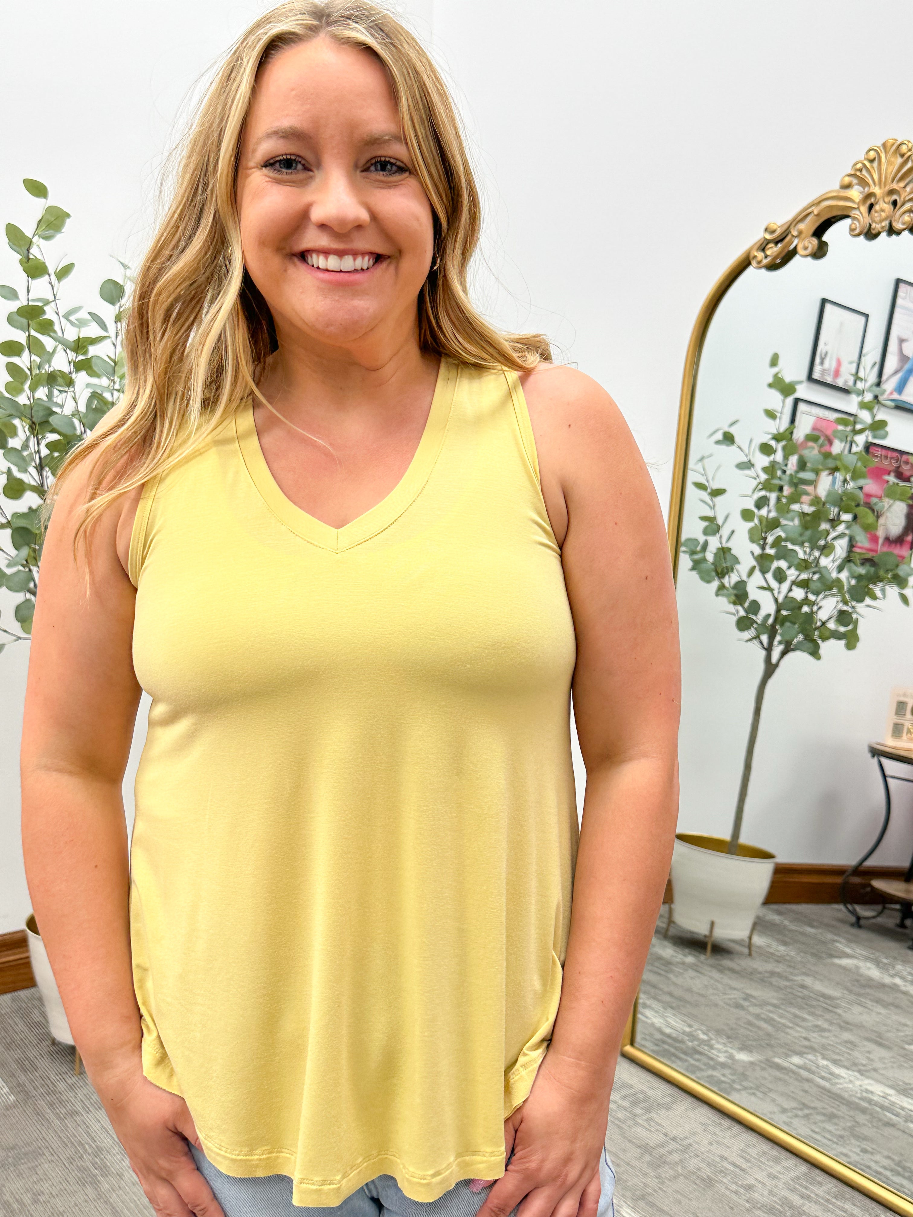 Tara Racerback V-Neck Tank Top