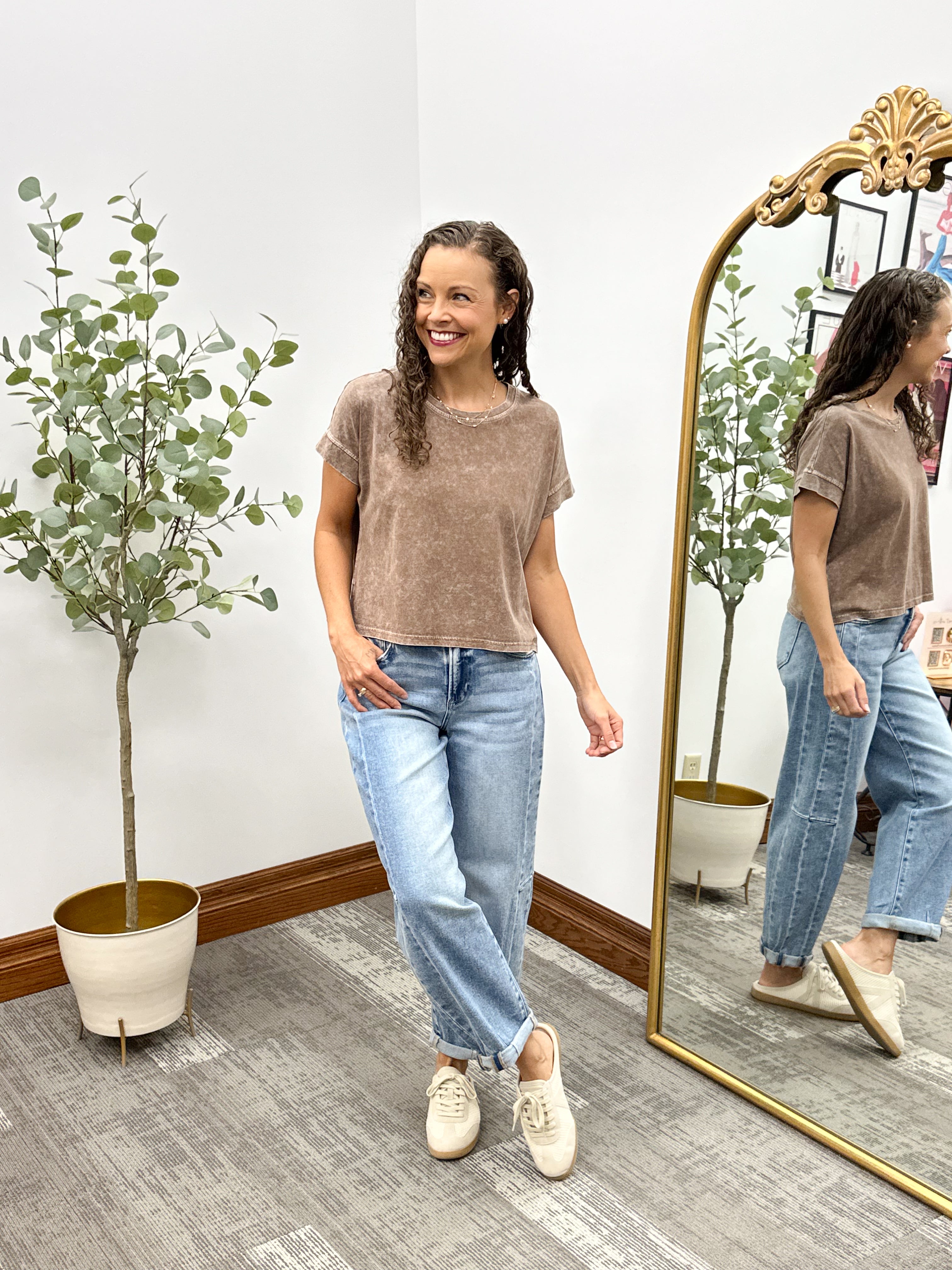 Washed Short Sleeve Boxy T-Shirt