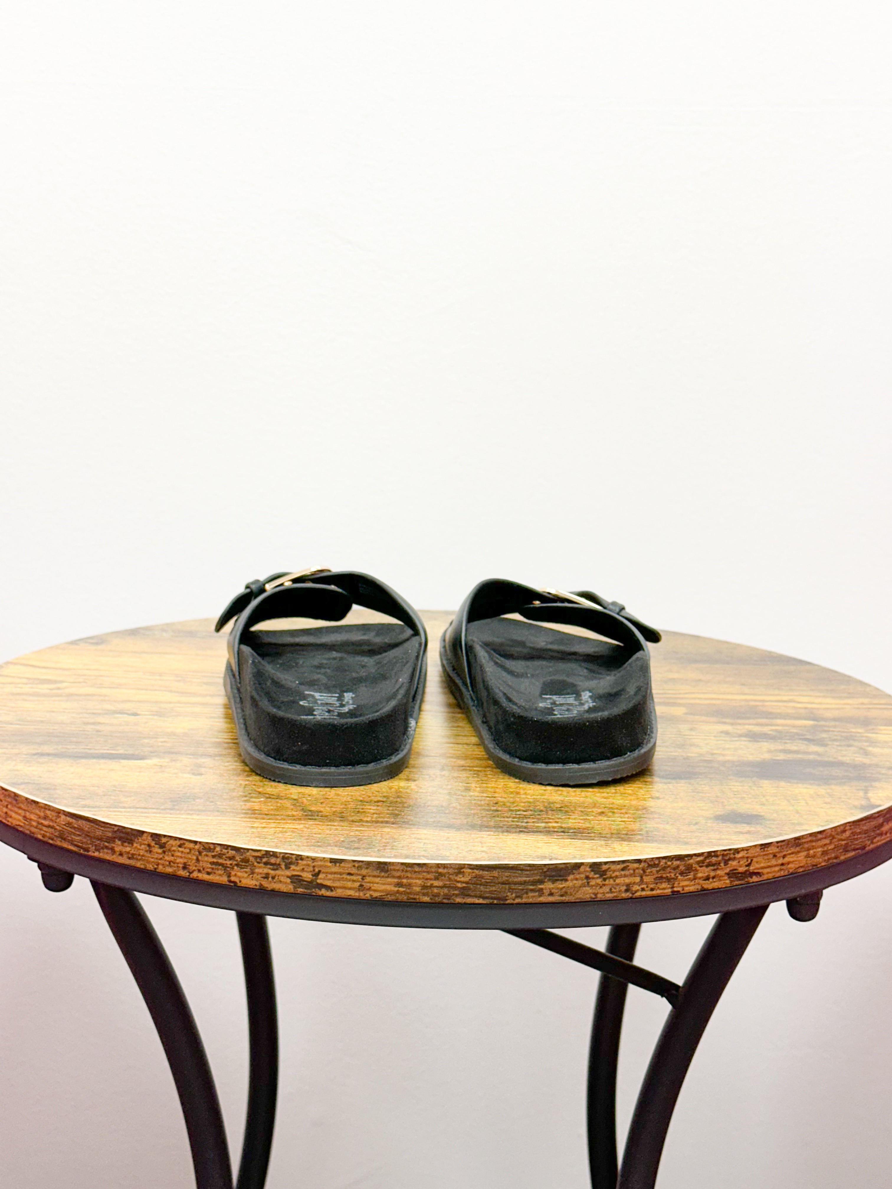 Corkys Black Passport Sandals