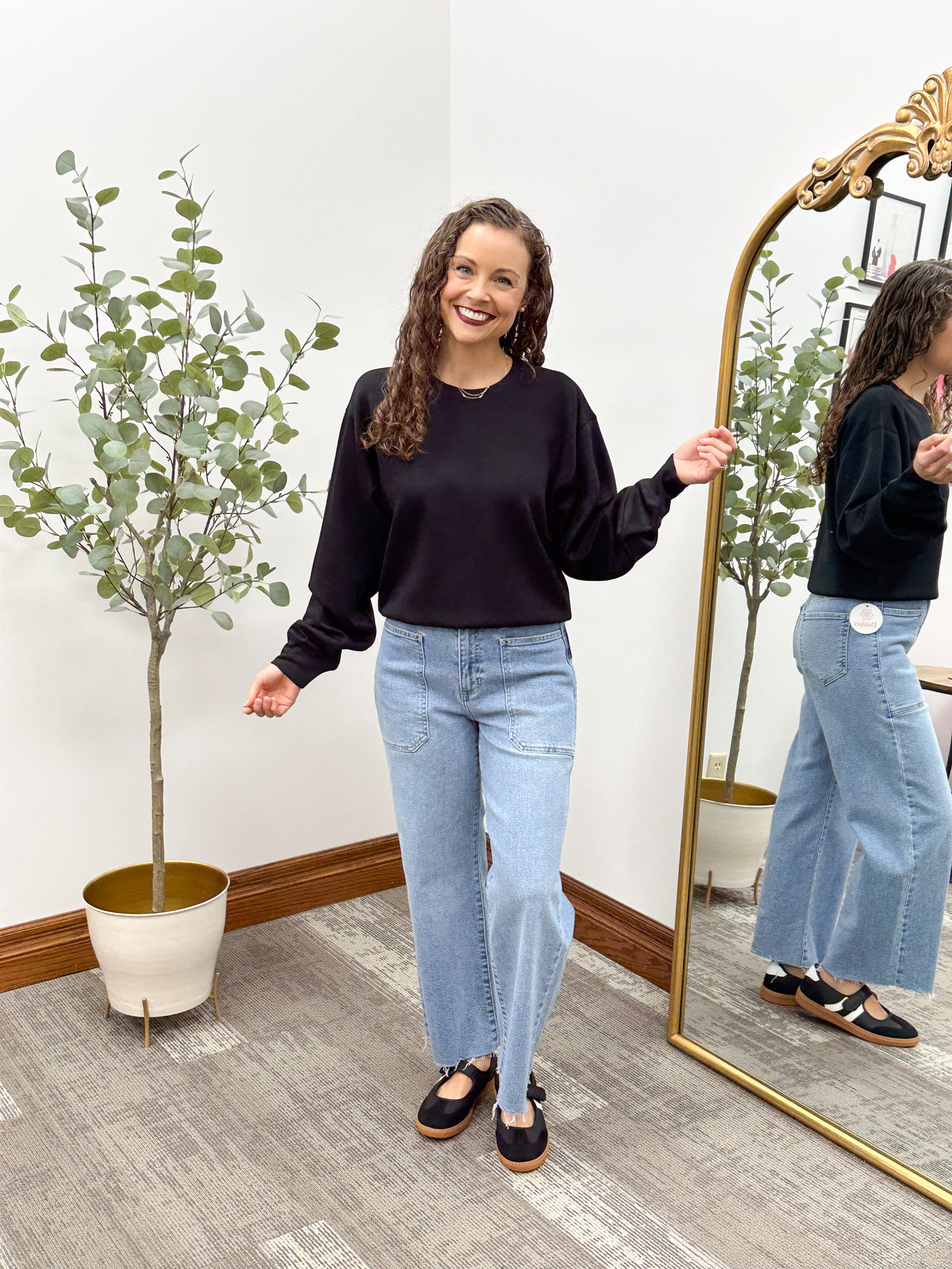 Sabrina Soft Crewneck Top (2 colors)