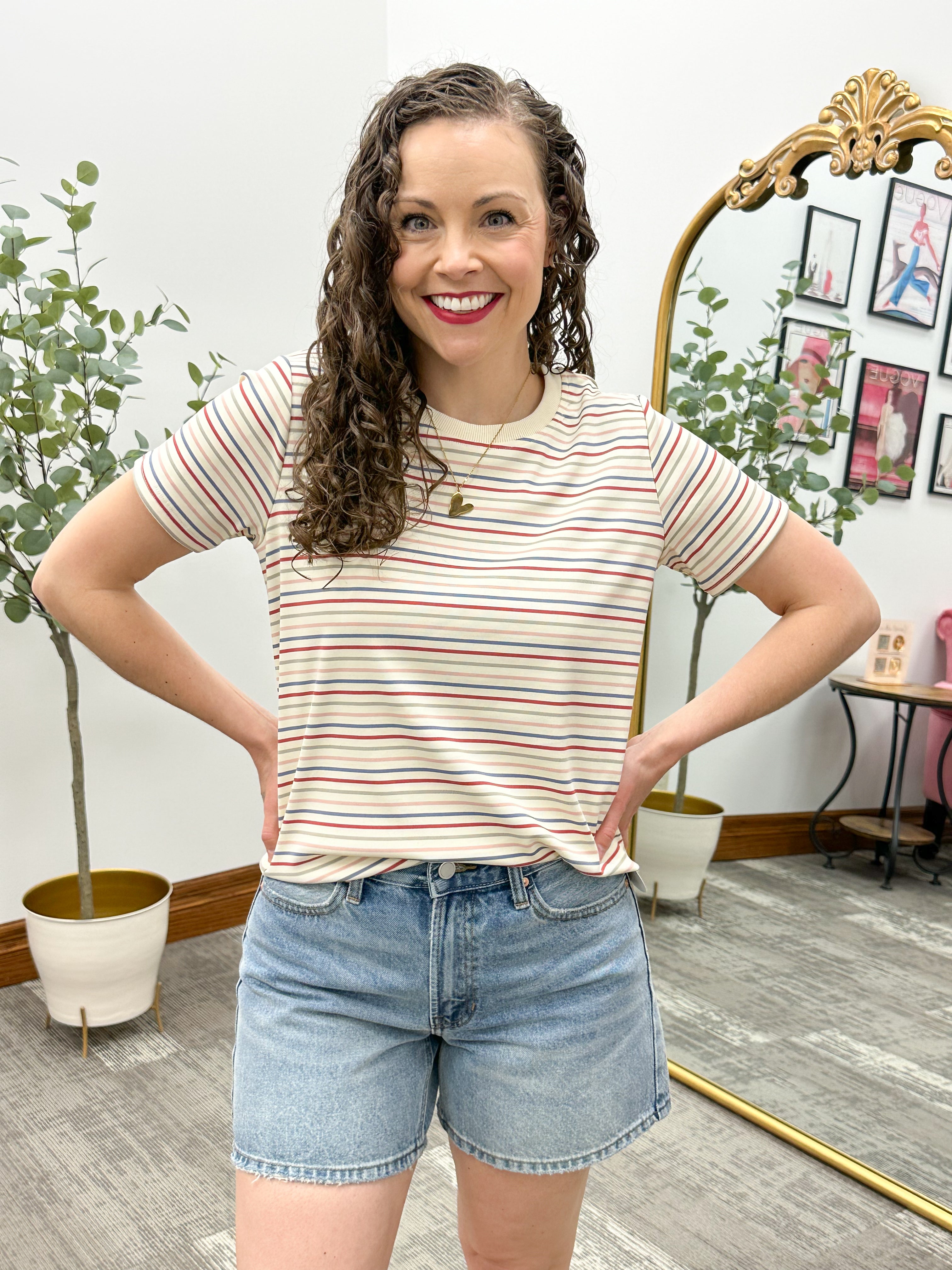 Multi Colored Stripes T-Shirt