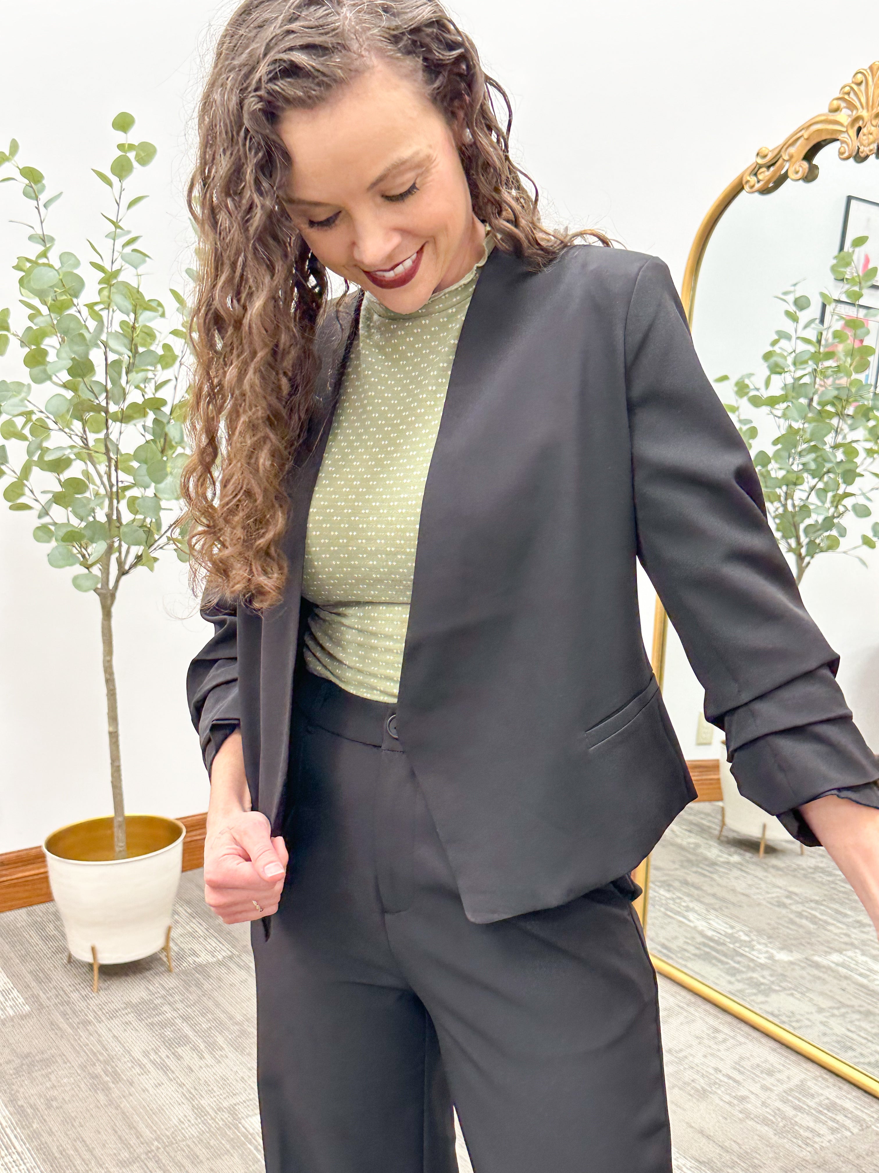 Mayah 3/4 Sleeve Cropped Blazer