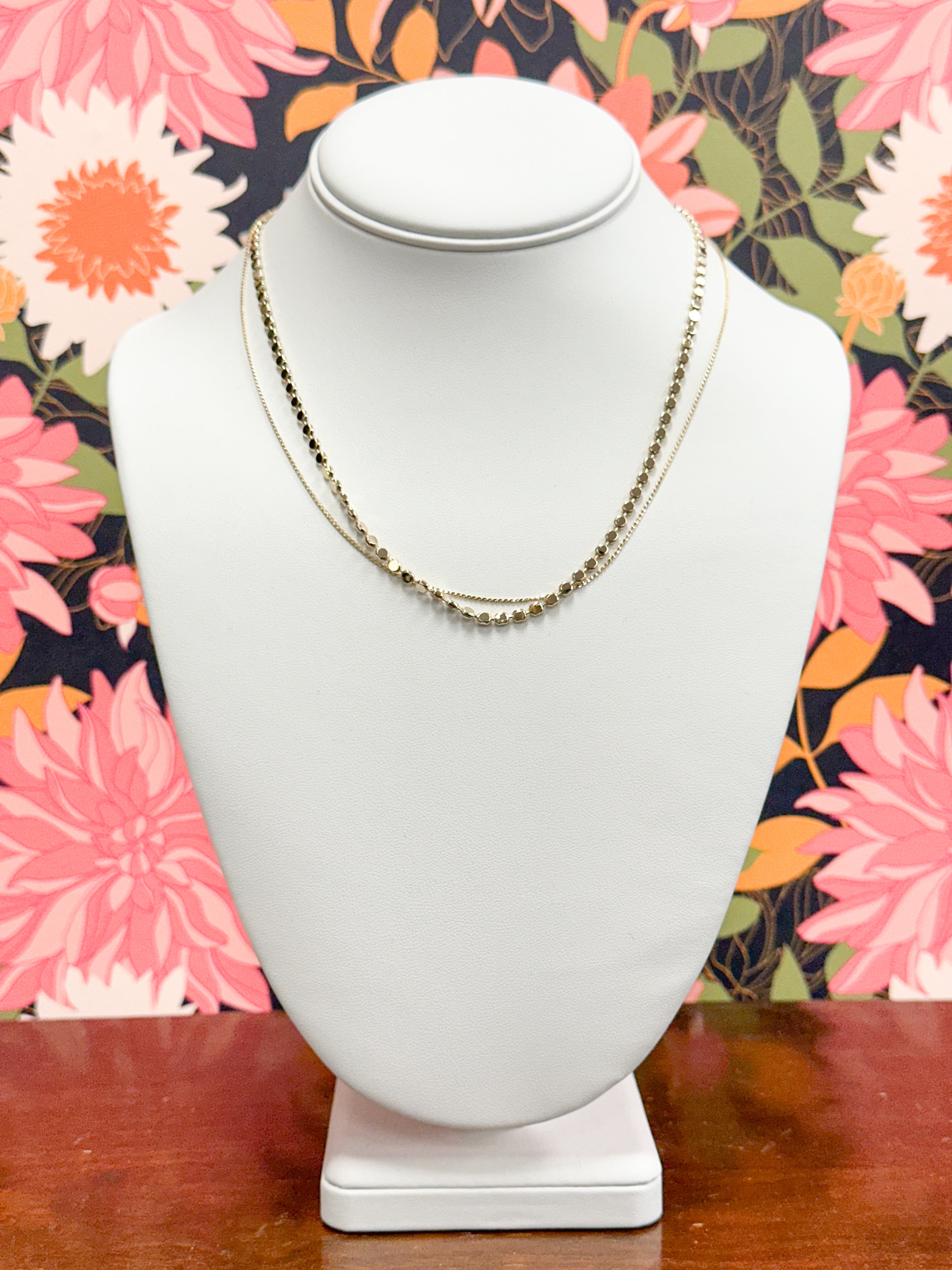 2 Layered Gold Necklace