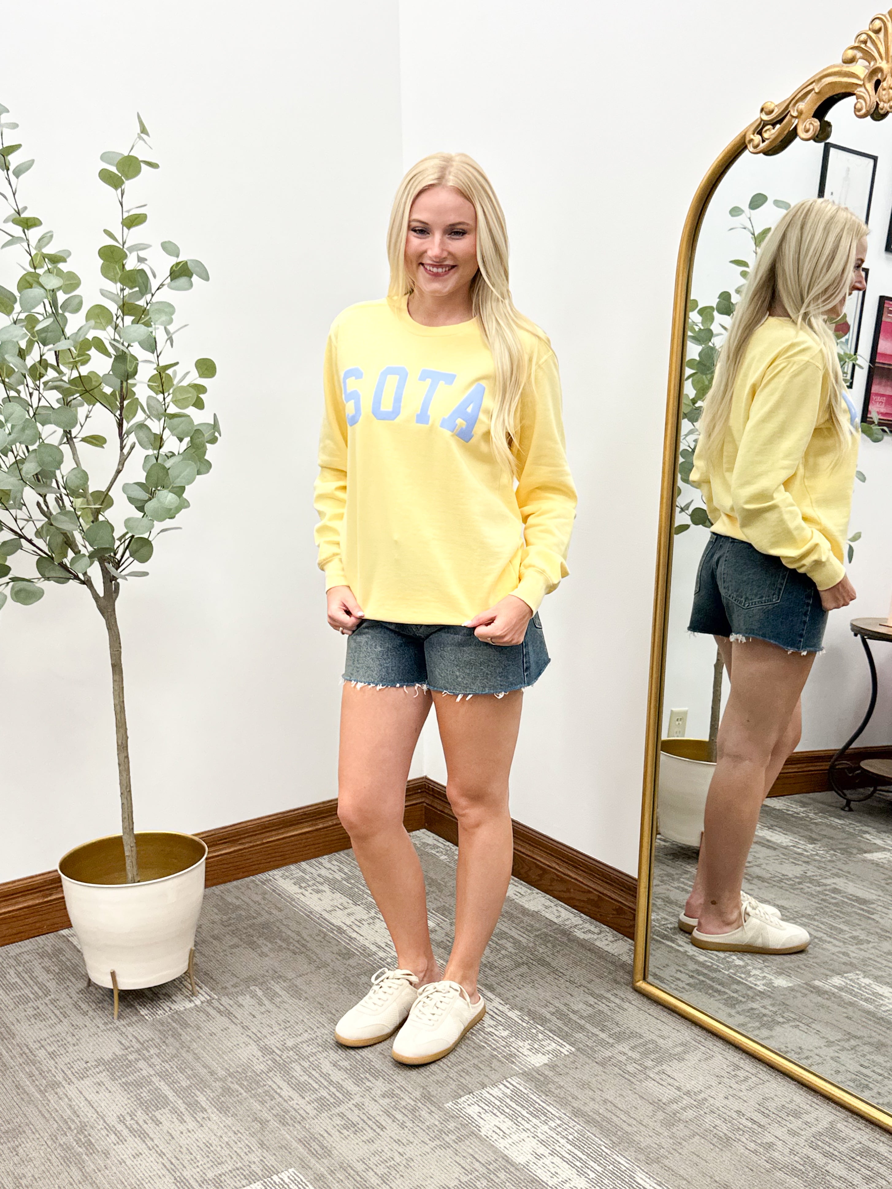 Yellow & Blue "SOTA" Crewneck Sweatshirt