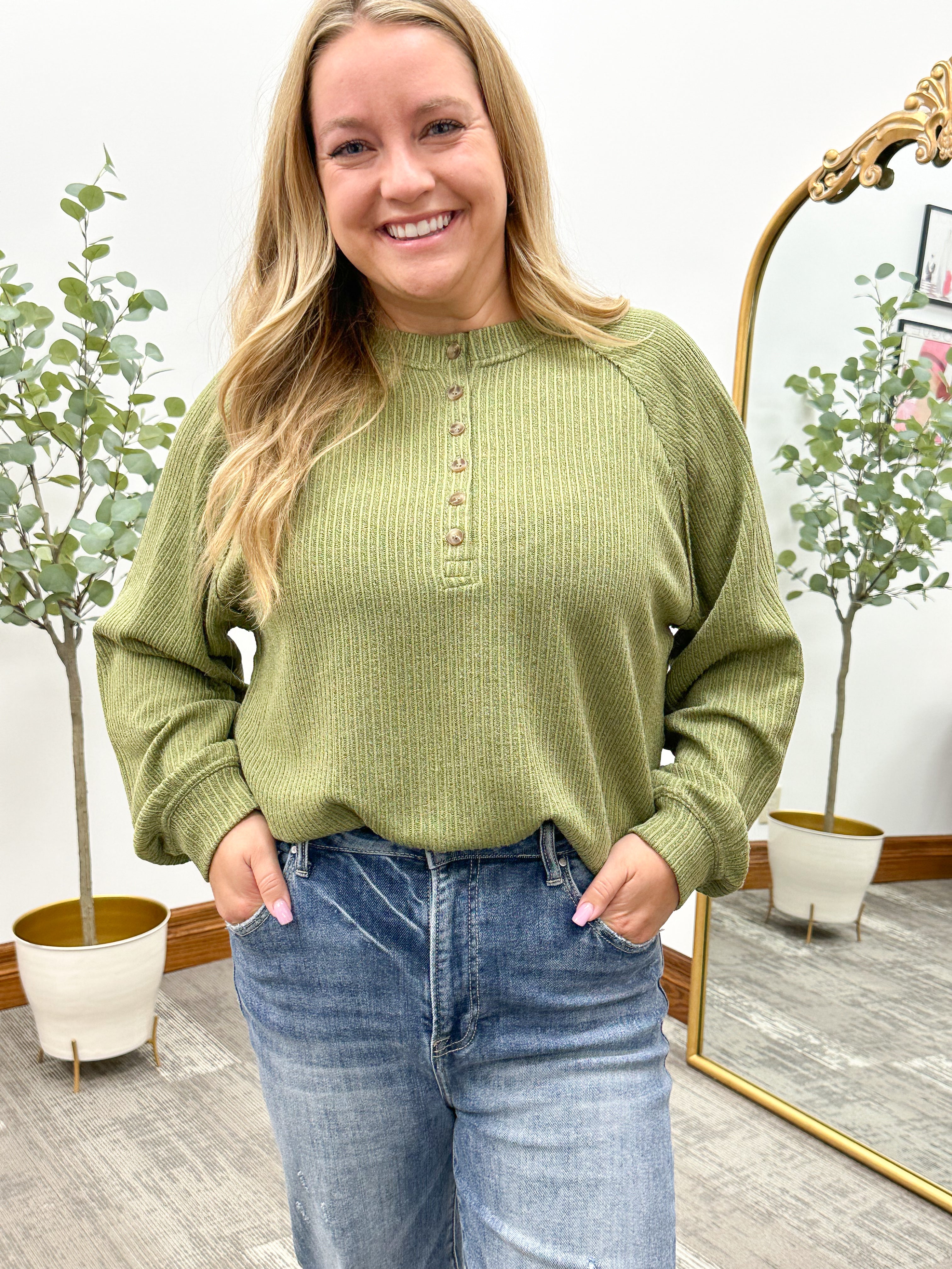 Kara Long Sleeve Henley Top