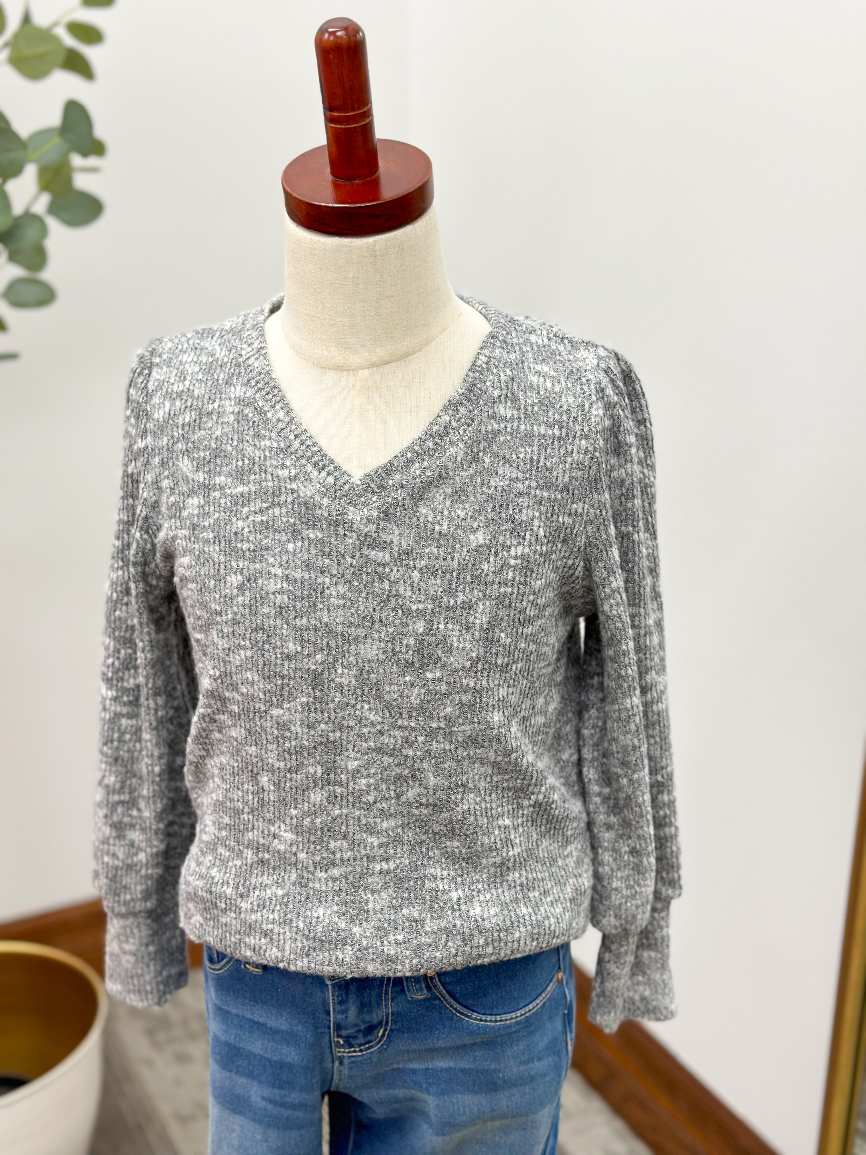 Girls Heather Grey Top