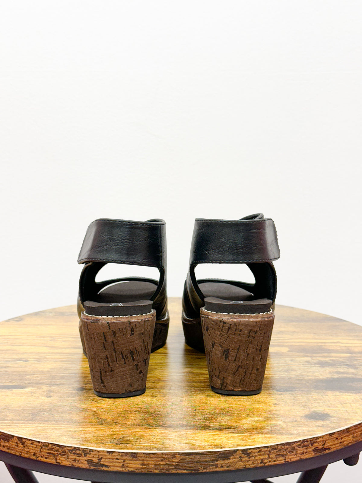 Corkys Let’s Talk About It Black Wedges