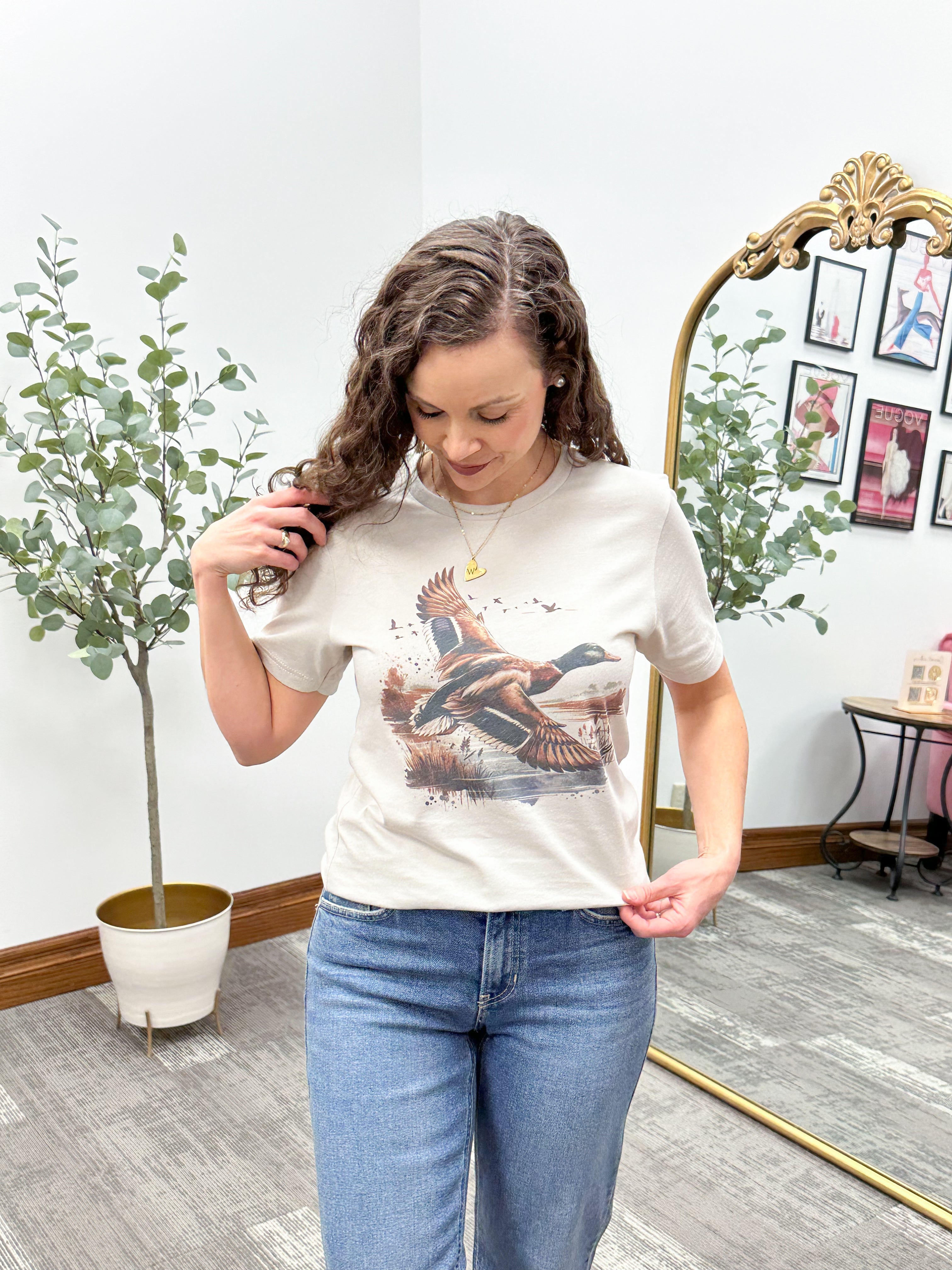 Vintage Mallard Duck Short Sleeve Graphic T-Shirt