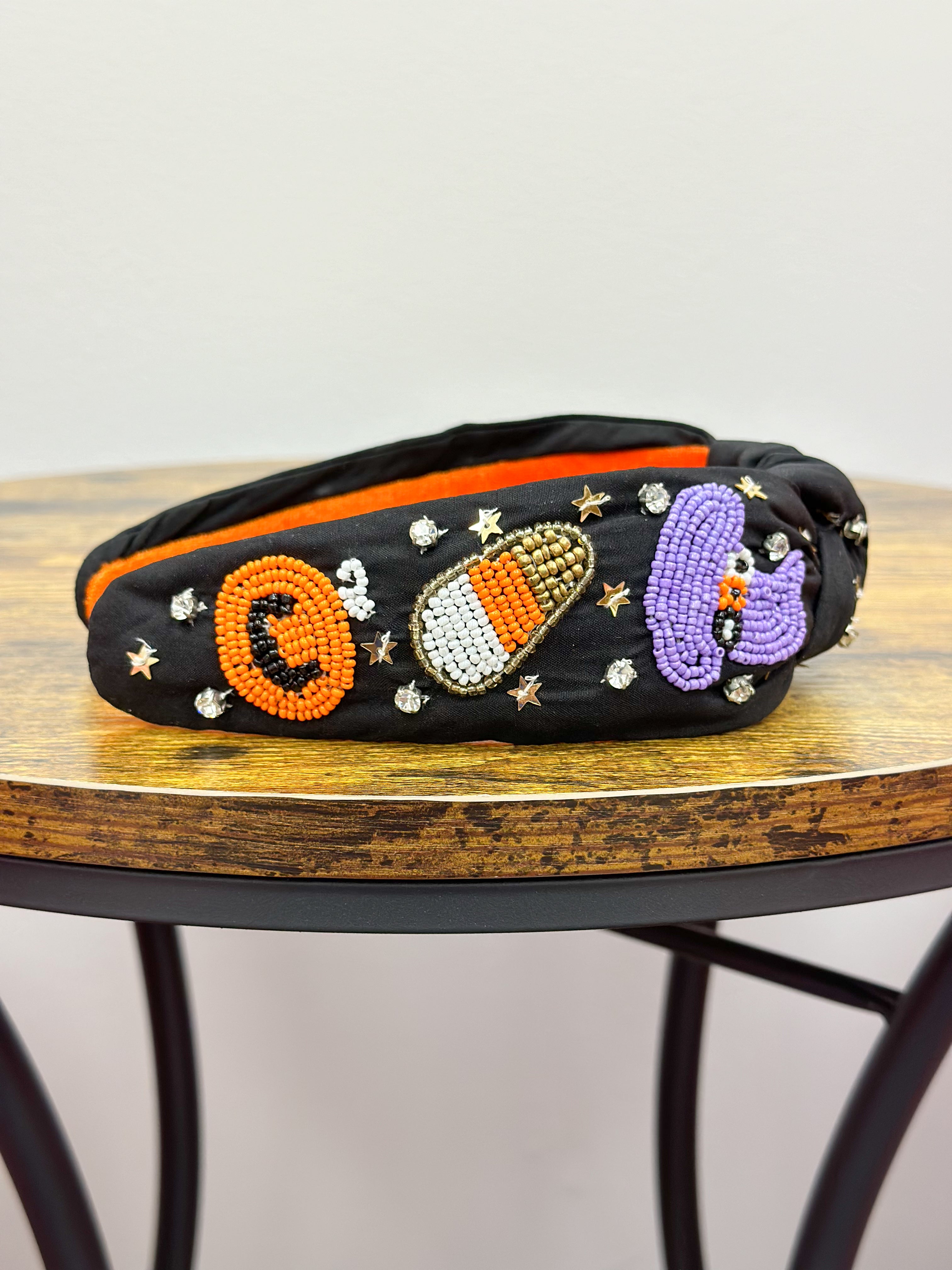 Beaded Halloween Knotted Headband