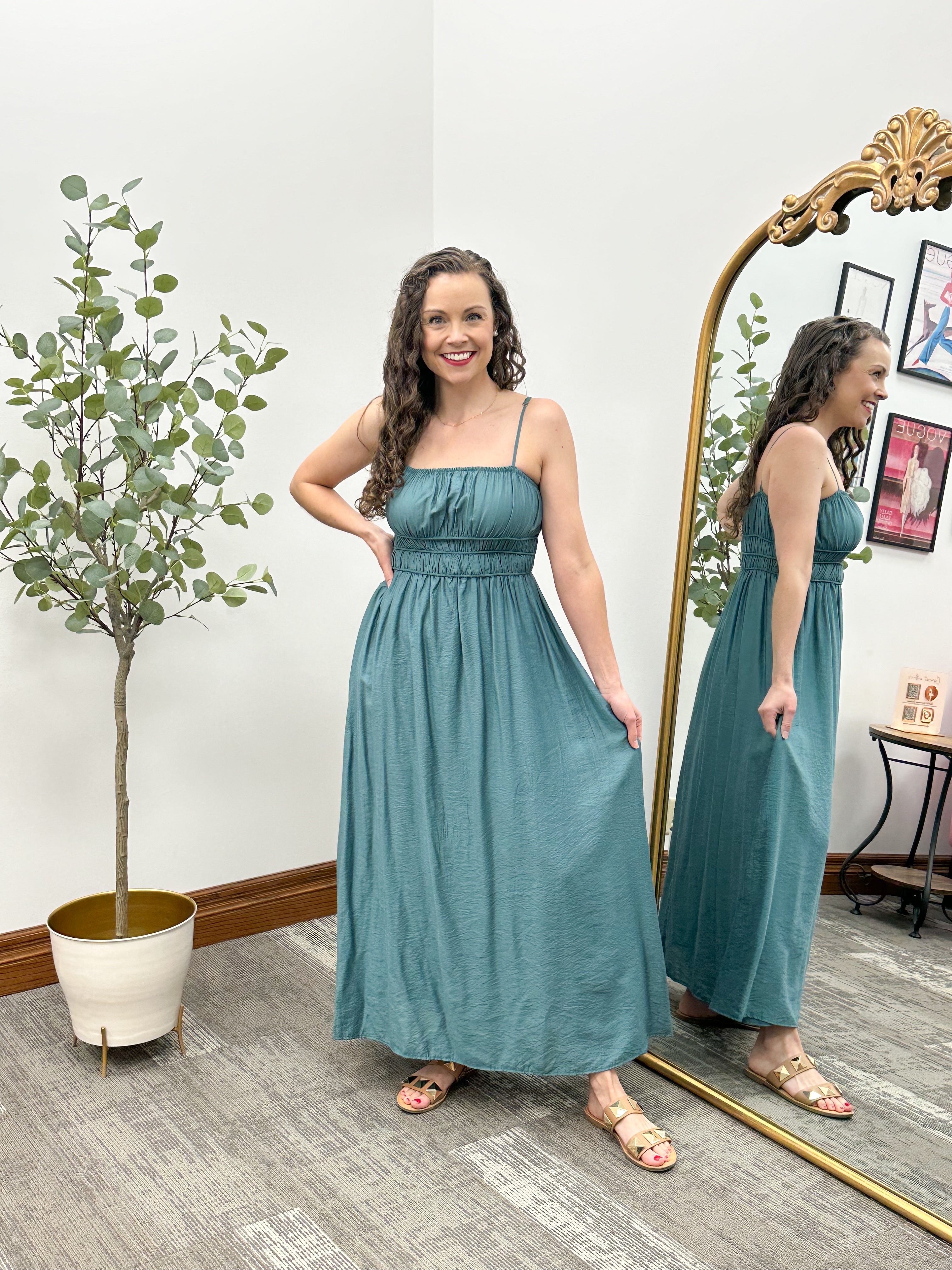 Tabitha Teal Midi Dress