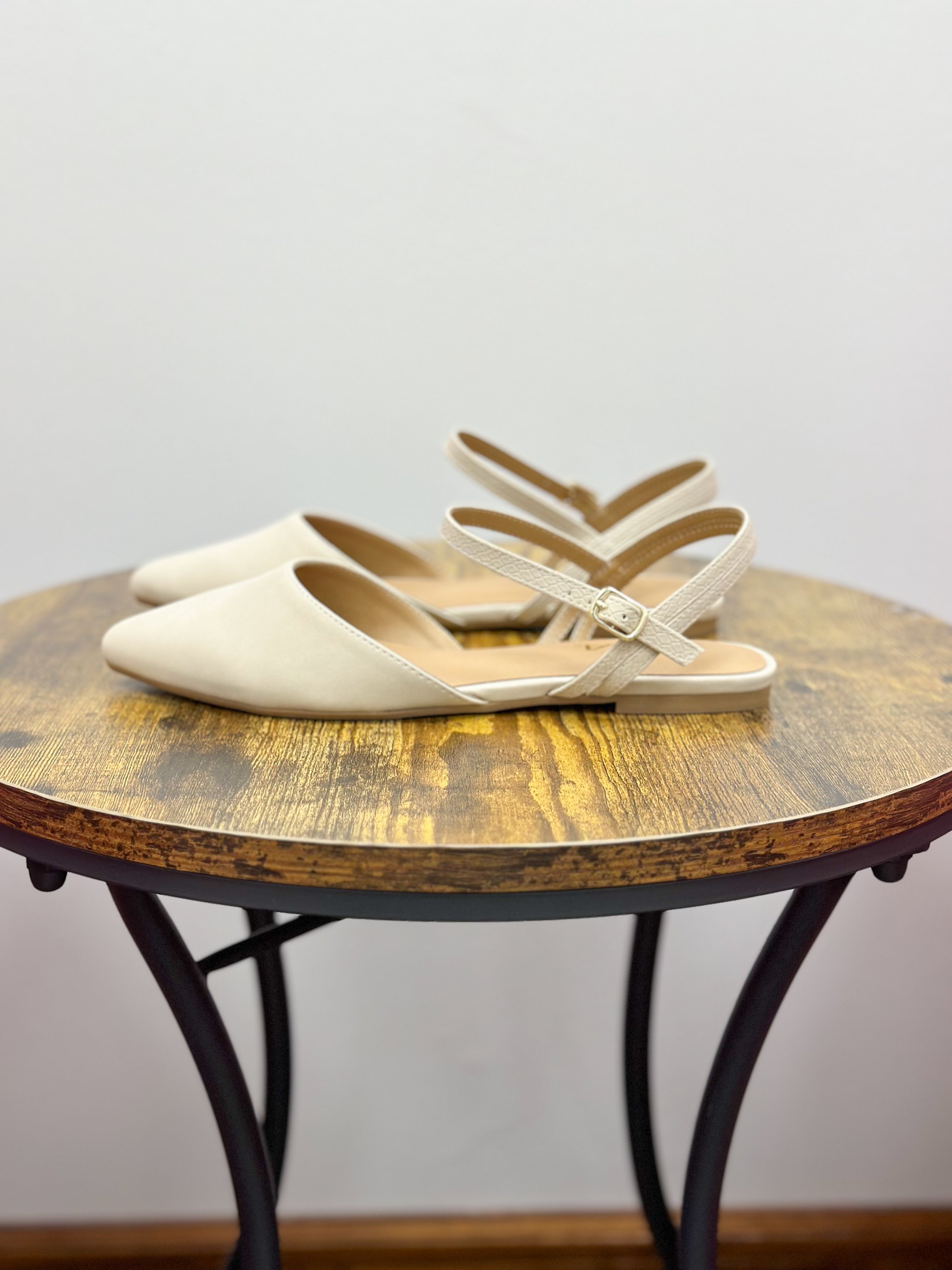 Cora Nude Pointed Toe Flats