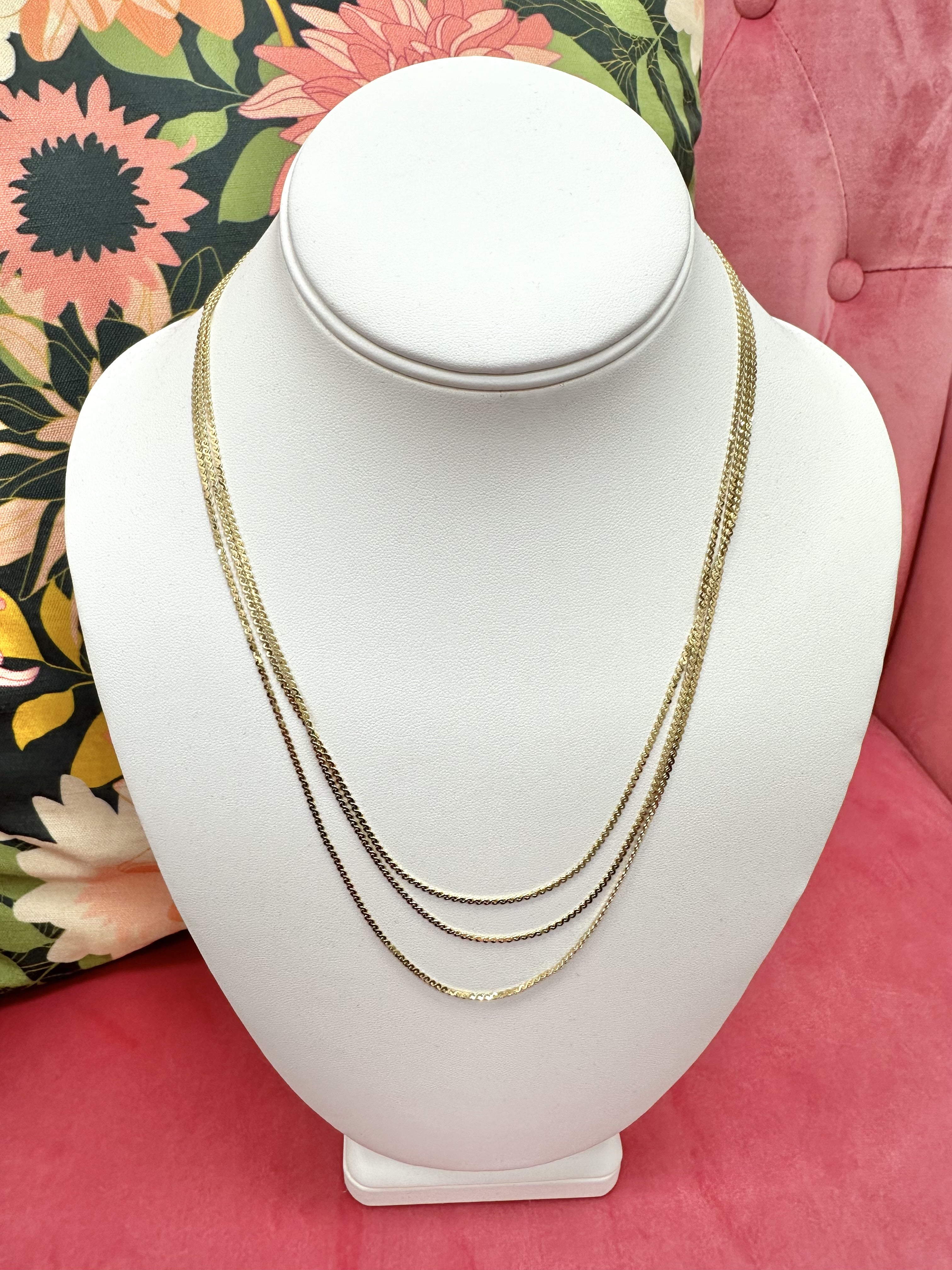 3 Layered Dainty Chains Necklace